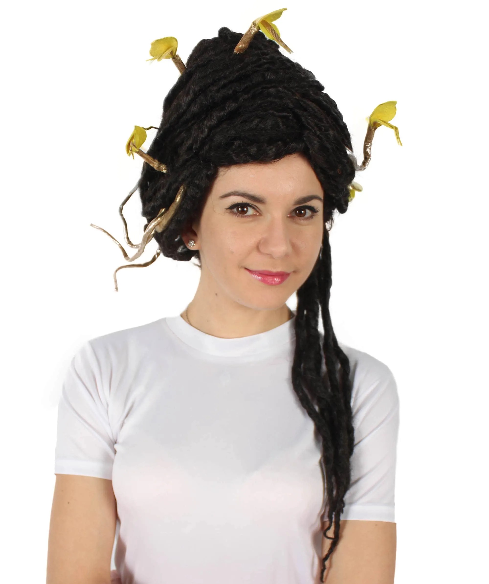 HPO Adult Unisex Greek Mythology Modern Medusa Snake Wig, Multiple Color Options
