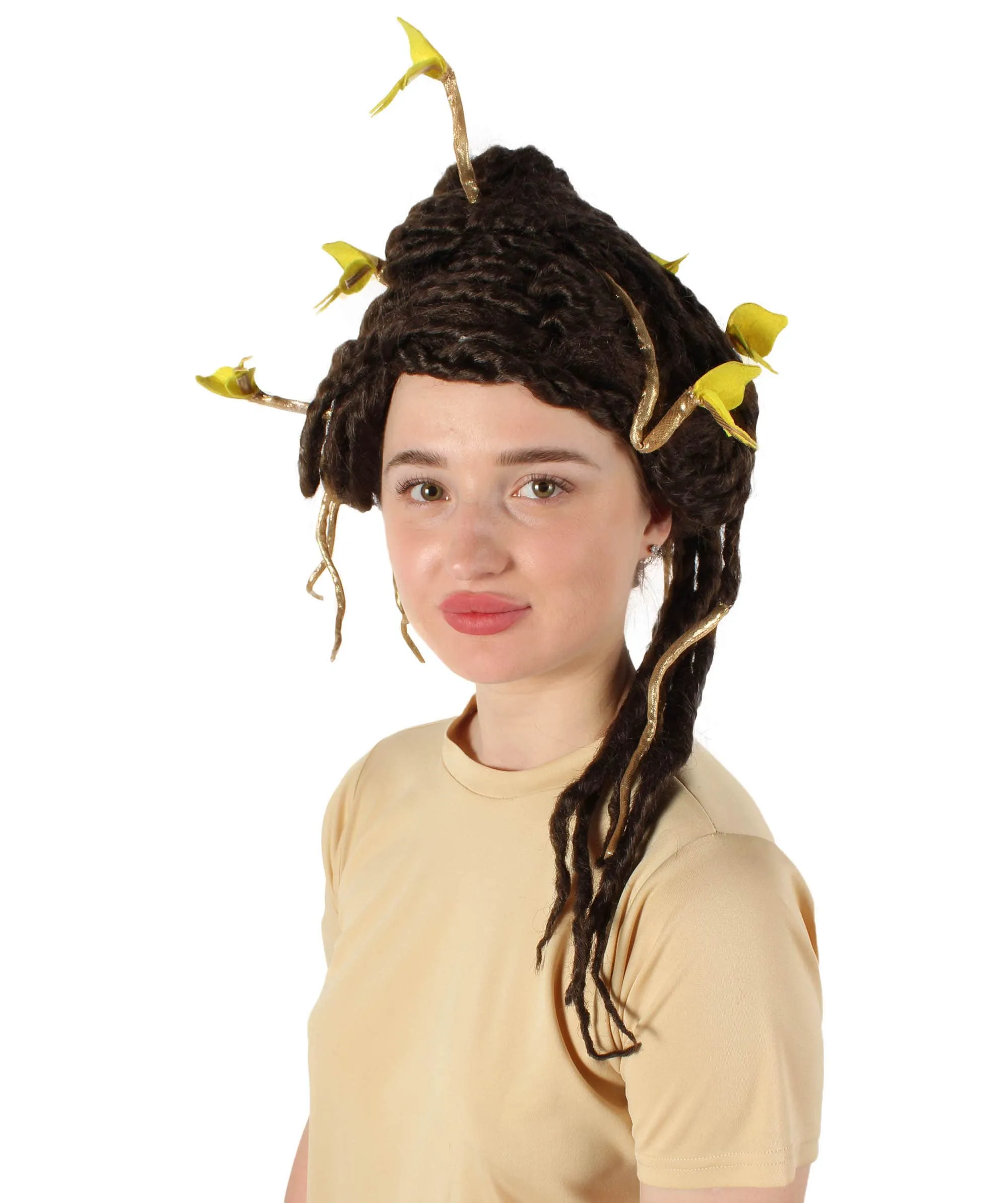 HPO Adult Unisex Greek Mythology Modern Medusa Snake Wig, Multiple Color Options