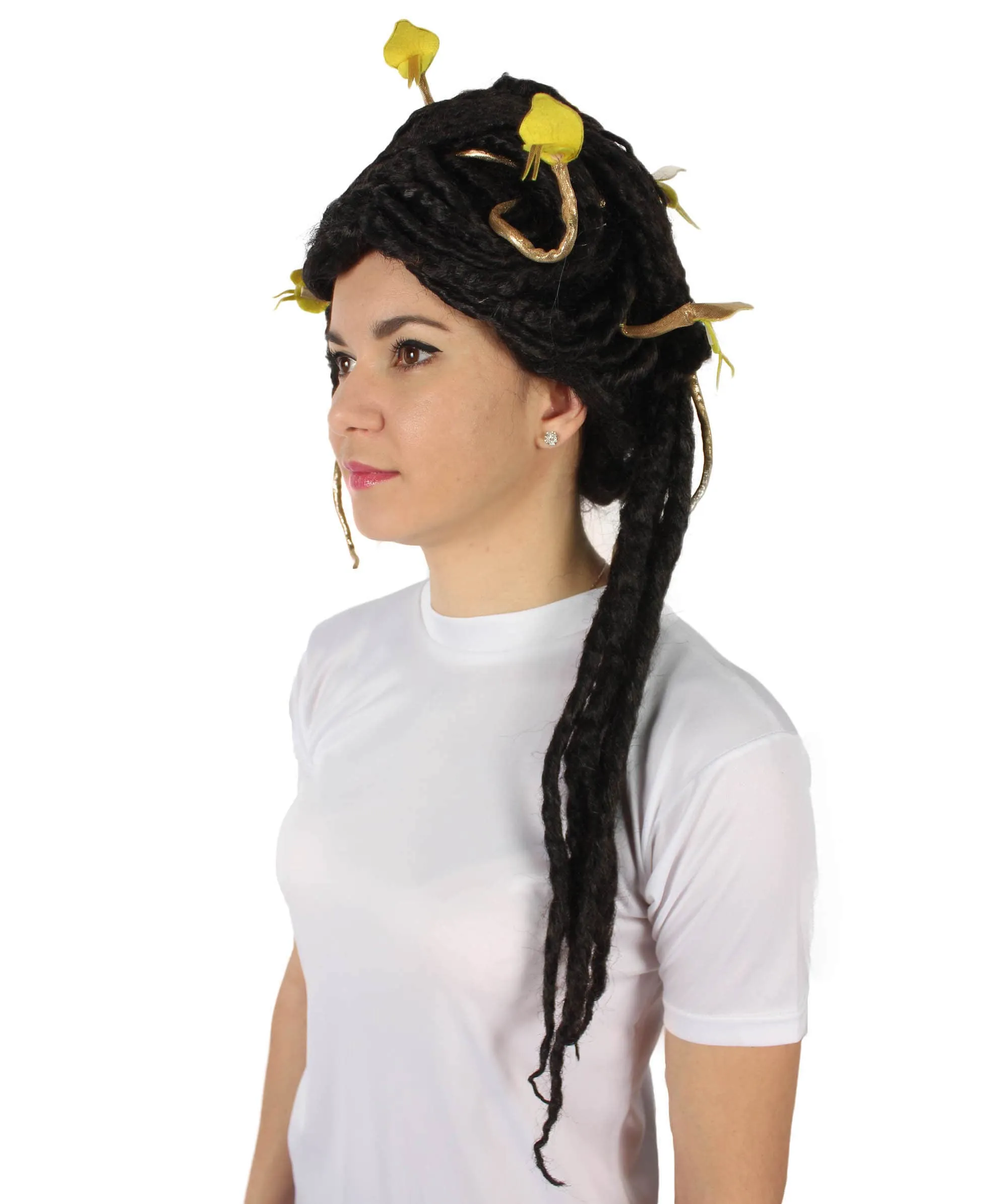 HPO Adult Unisex Greek Mythology Modern Medusa Snake Wig, Multiple Color Options