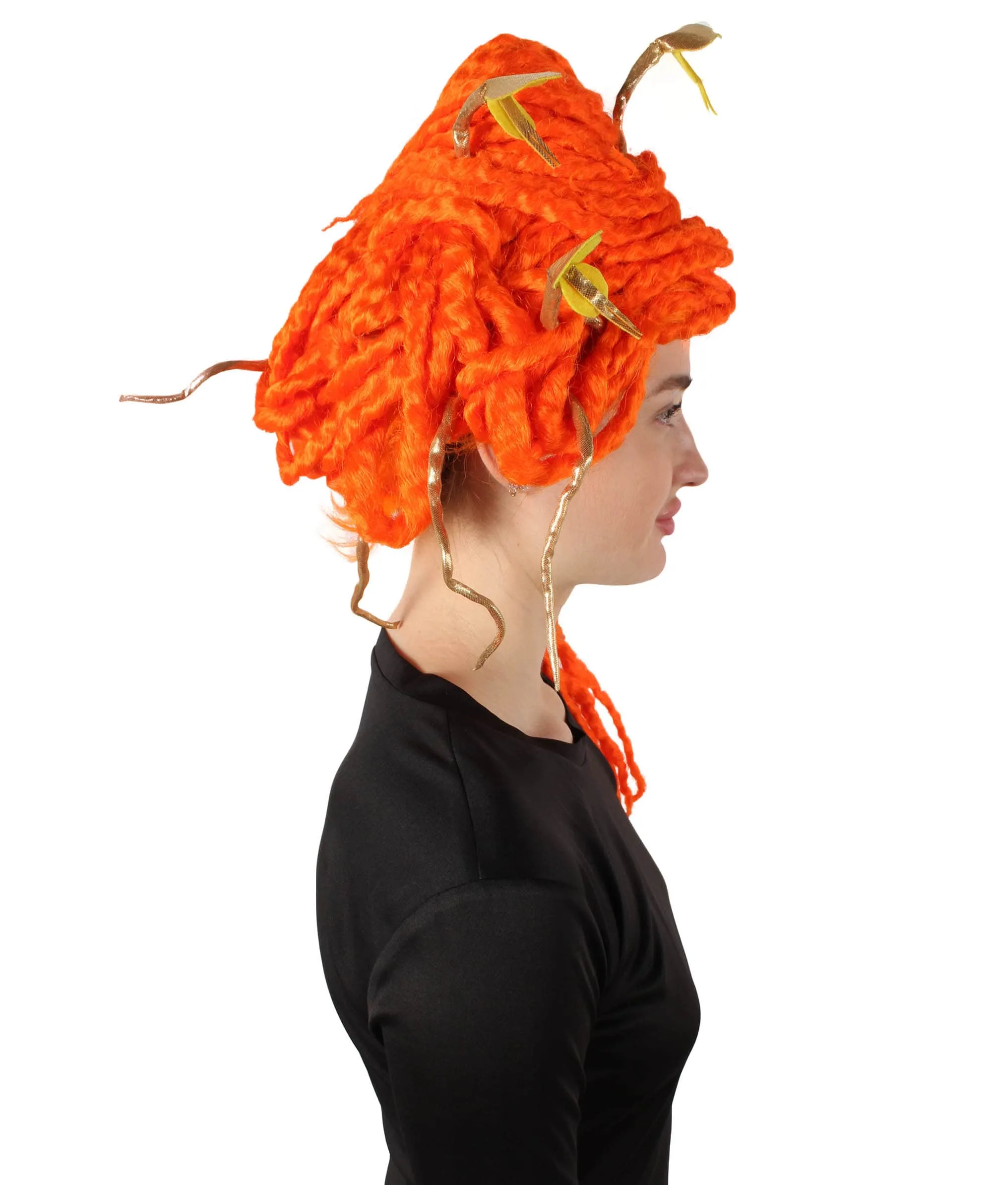HPO Adult Unisex Greek Mythology Modern Medusa Snake Wig, Multiple Color Options