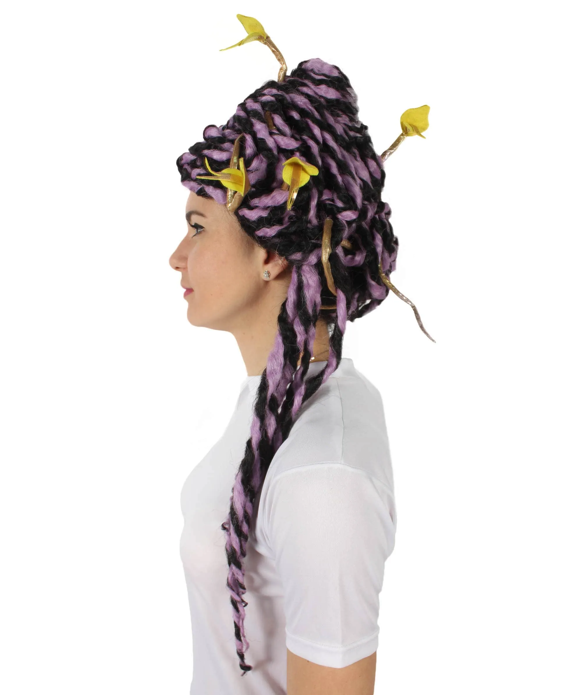 HPO Adult Unisex Greek Mythology Modern Medusa Snake Wig, Multiple Color Options
