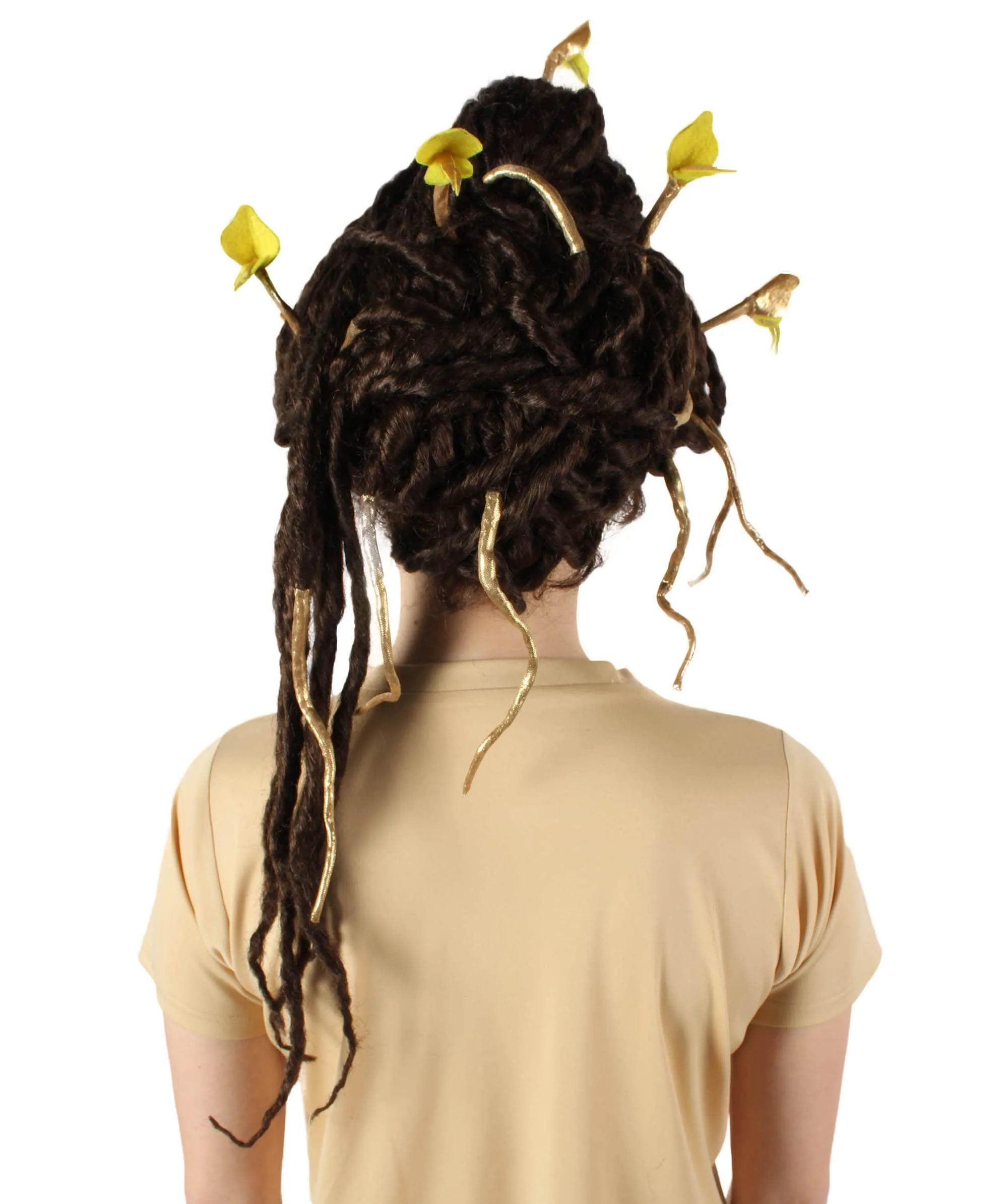 HPO Adult Unisex Greek Mythology Modern Medusa Snake Wig, Multiple Color Options