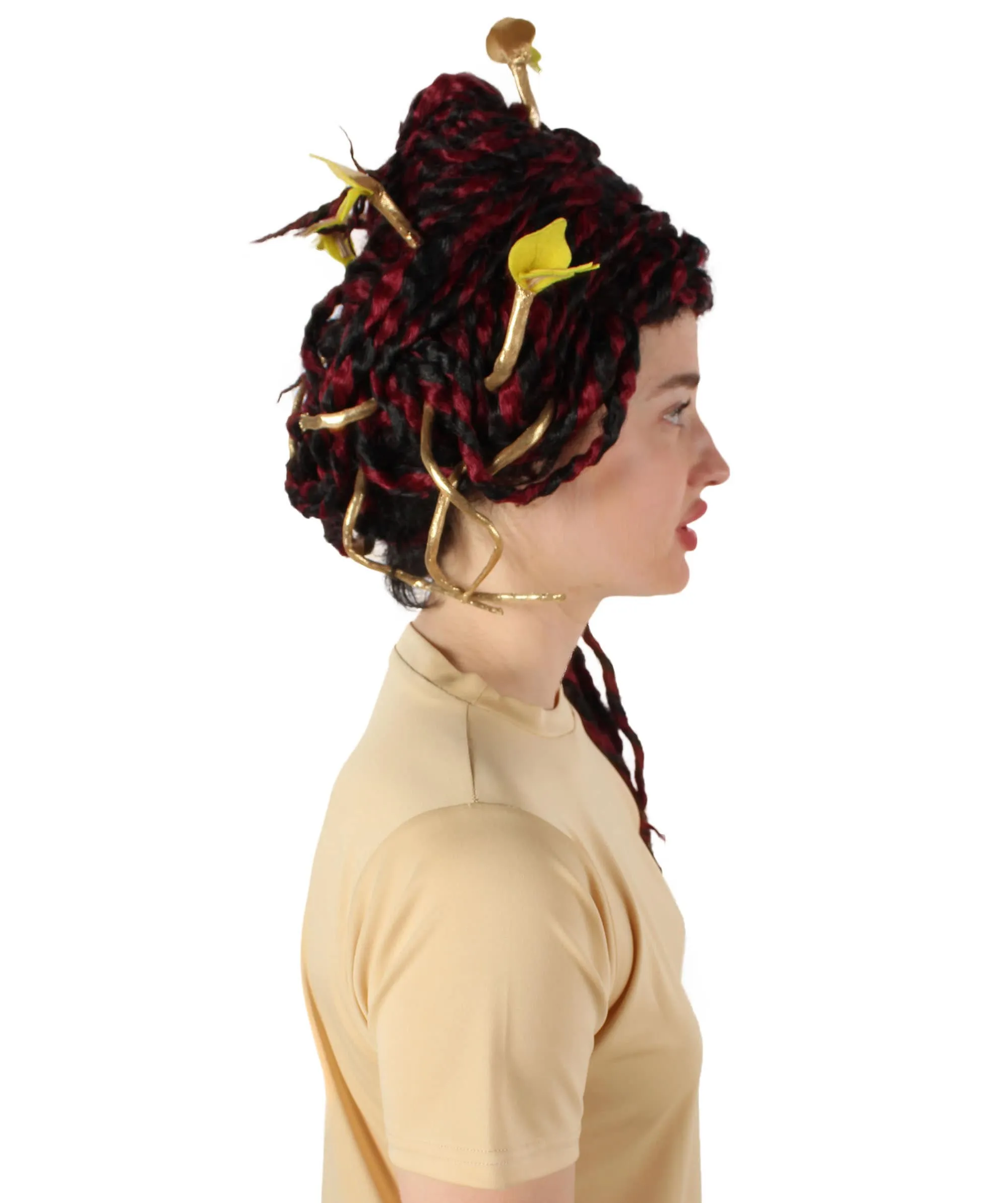 HPO Adult Unisex Greek Mythology Modern Medusa Snake Wig, Multiple Color Options