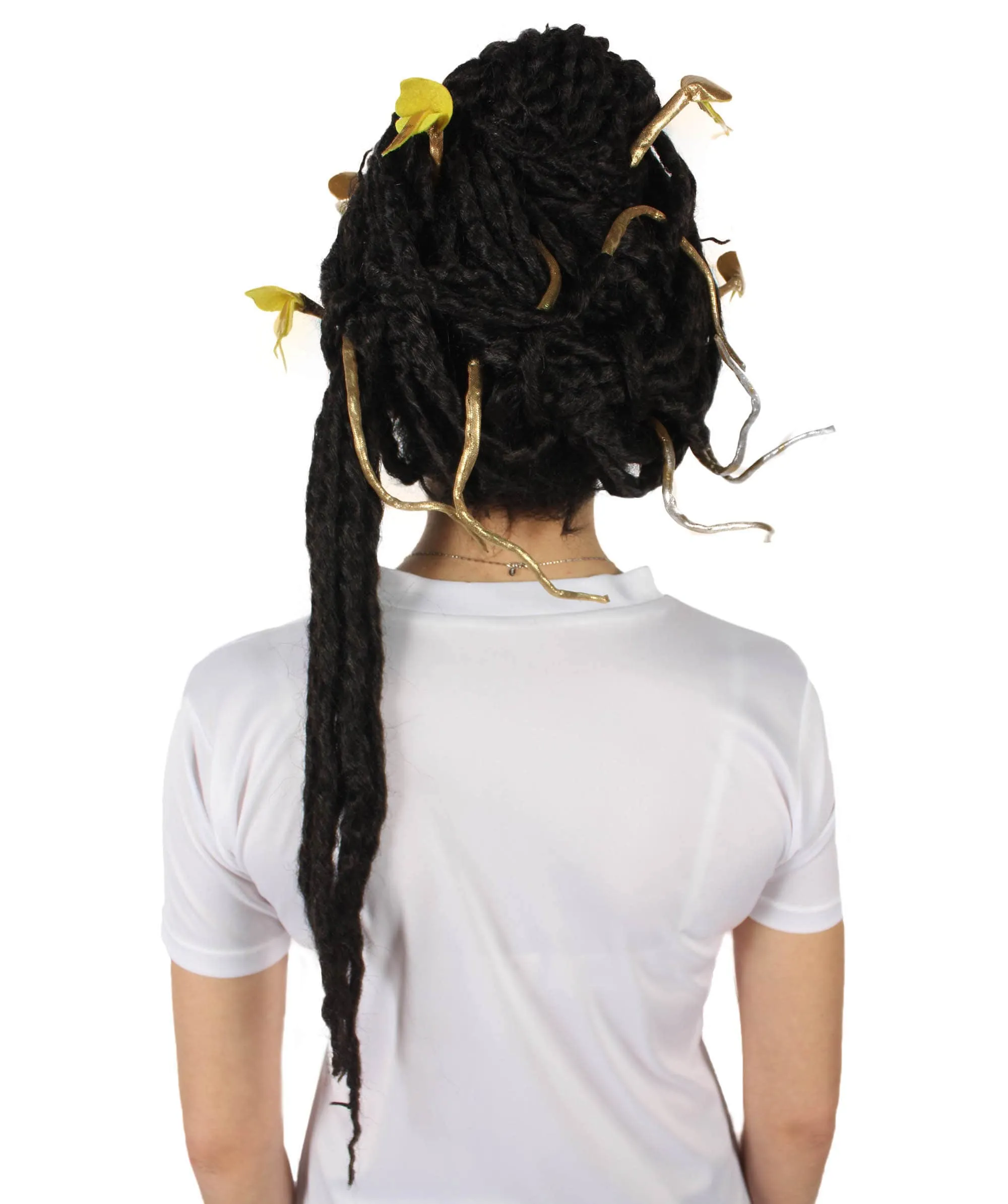HPO Adult Unisex Greek Mythology Modern Medusa Snake Wig, Multiple Color Options