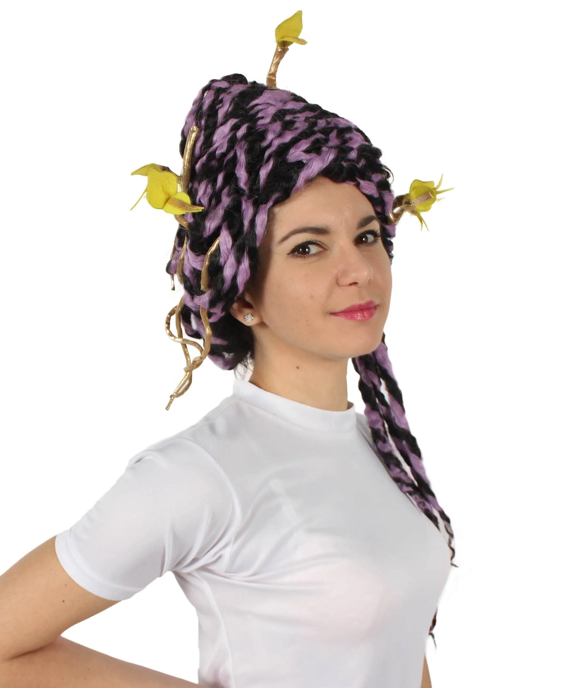 HPO Adult Unisex Greek Mythology Modern Medusa Snake Wig, Multiple Color Options