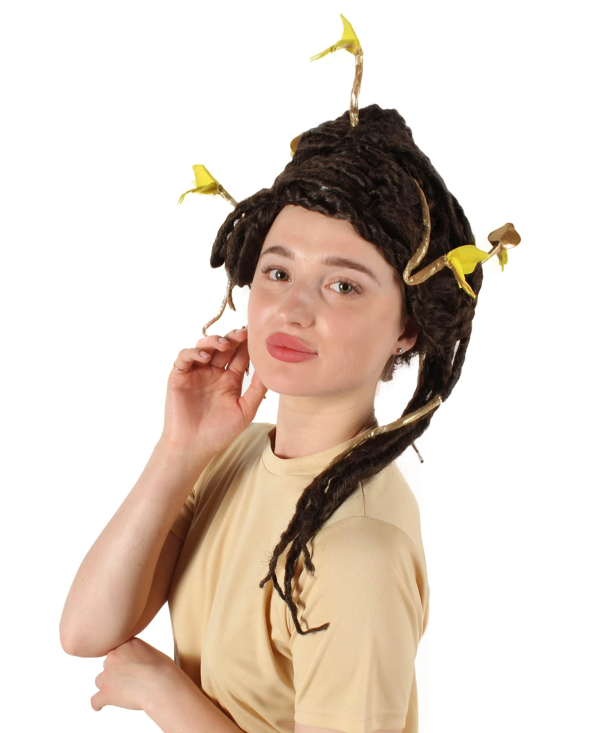 HPO Adult Unisex Greek Mythology Modern Medusa Snake Wig, Multiple Color Options
