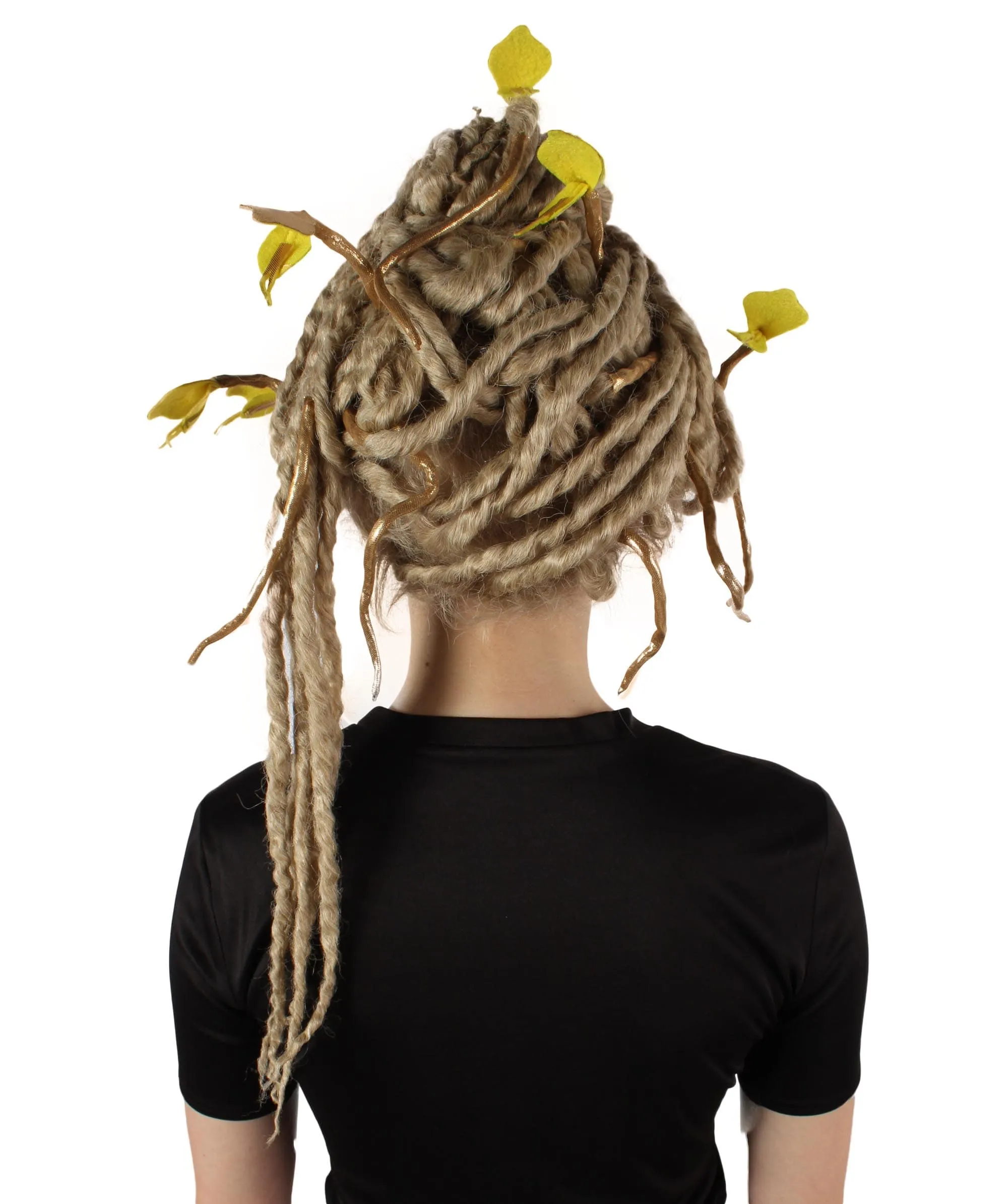 HPO Adult Unisex Greek Mythology Modern Medusa Snake Wig, Multiple Color Options