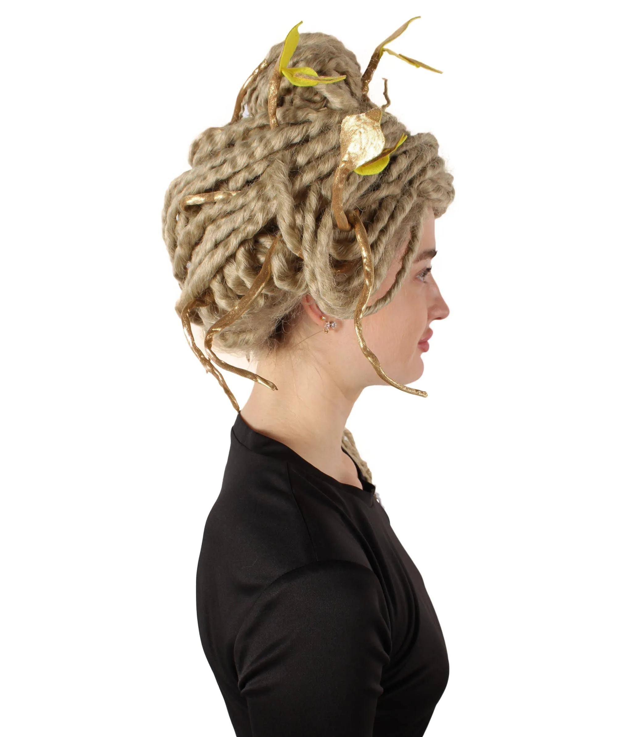 HPO Adult Unisex Greek Mythology Modern Medusa Snake Wig, Multiple Color Options