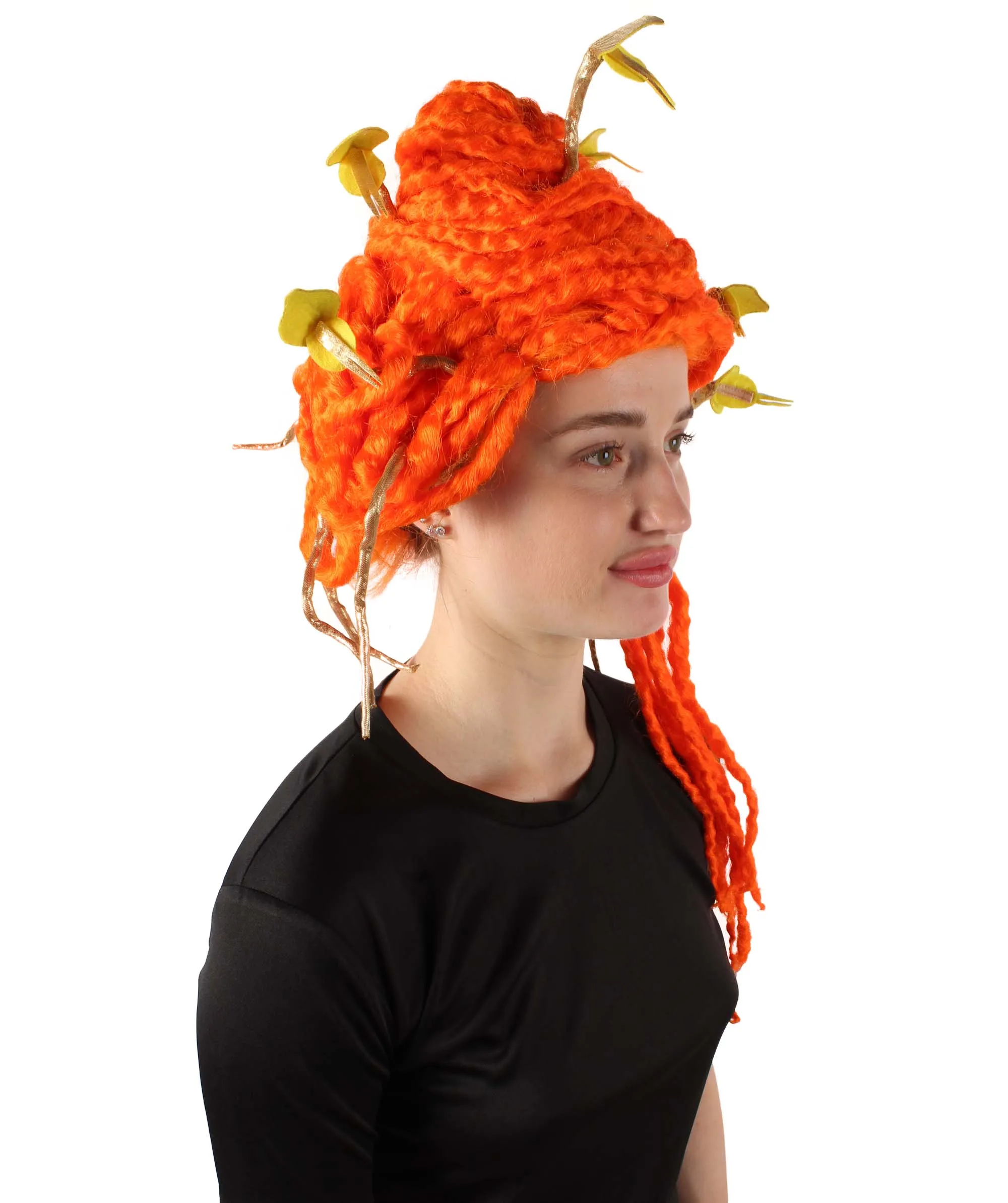 HPO Adult Unisex Greek Mythology Modern Medusa Snake Wig, Multiple Color Options