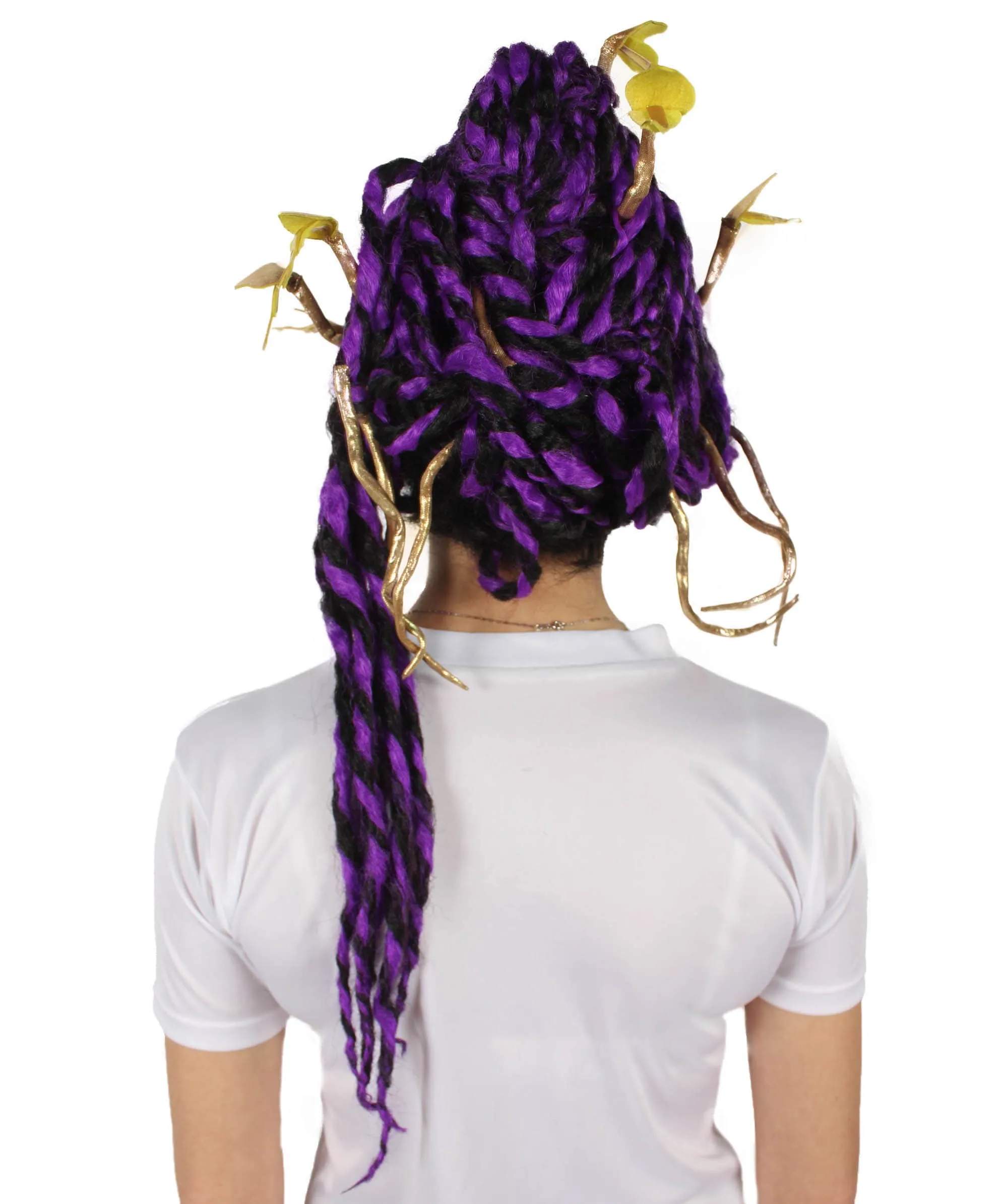 HPO Adult Unisex Greek Mythology Modern Medusa Snake Wig, Multiple Color Options