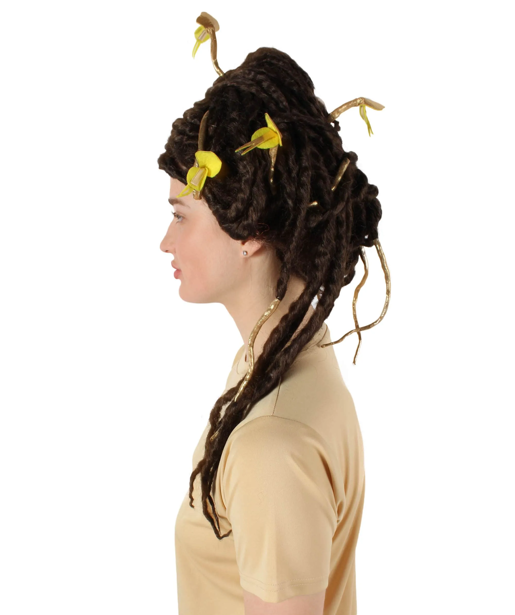 HPO Adult Unisex Greek Mythology Modern Medusa Snake Wig, Multiple Color Options
