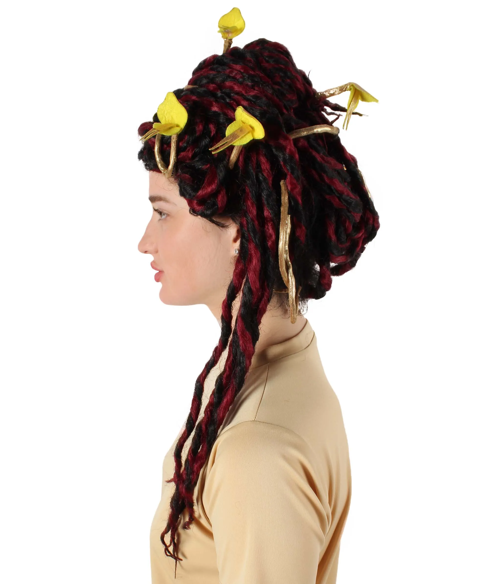 HPO Adult Unisex Greek Mythology Modern Medusa Snake Wig, Multiple Color Options