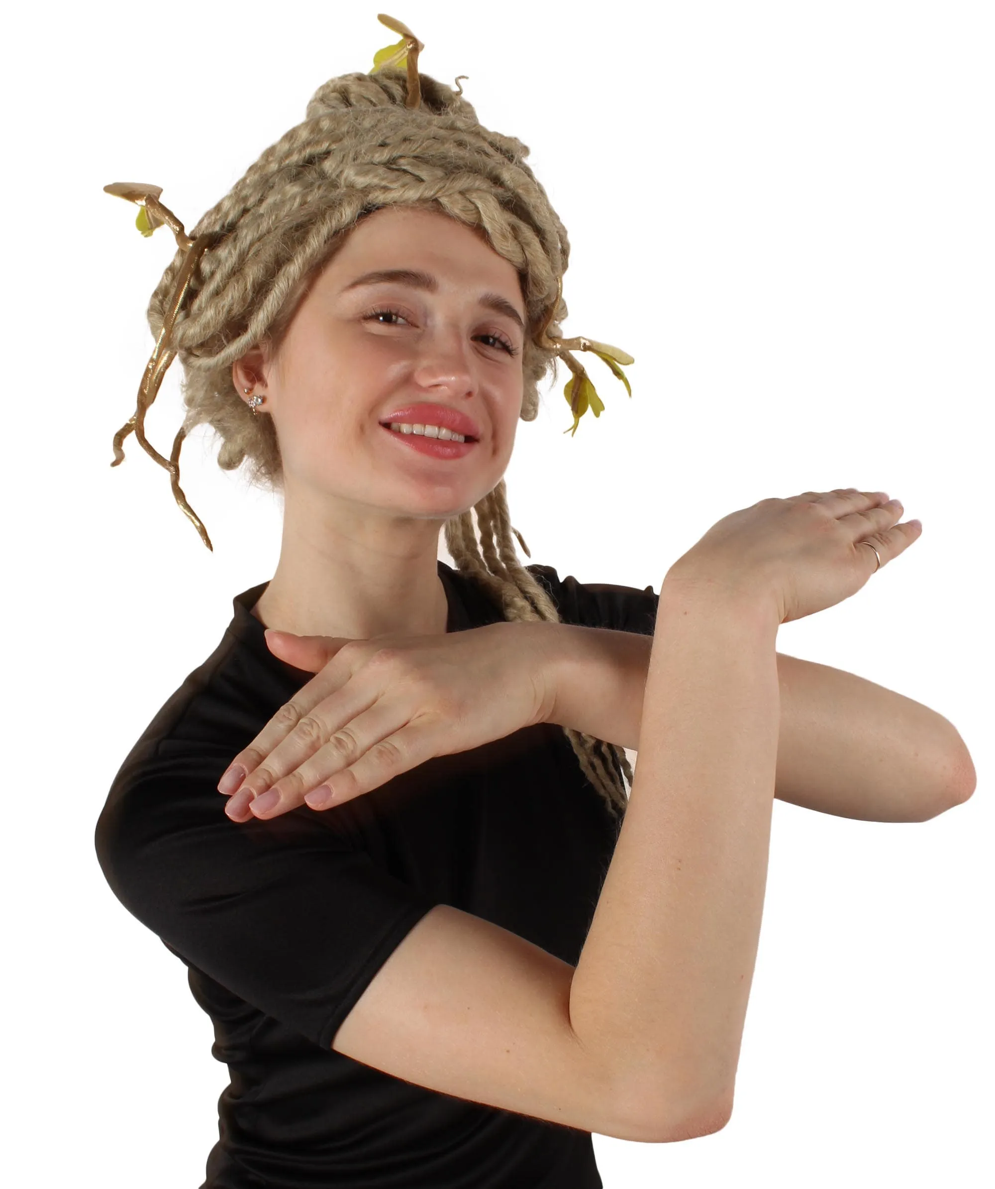 HPO Adult Unisex Greek Mythology Modern Medusa Snake Wig, Multiple Color Options
