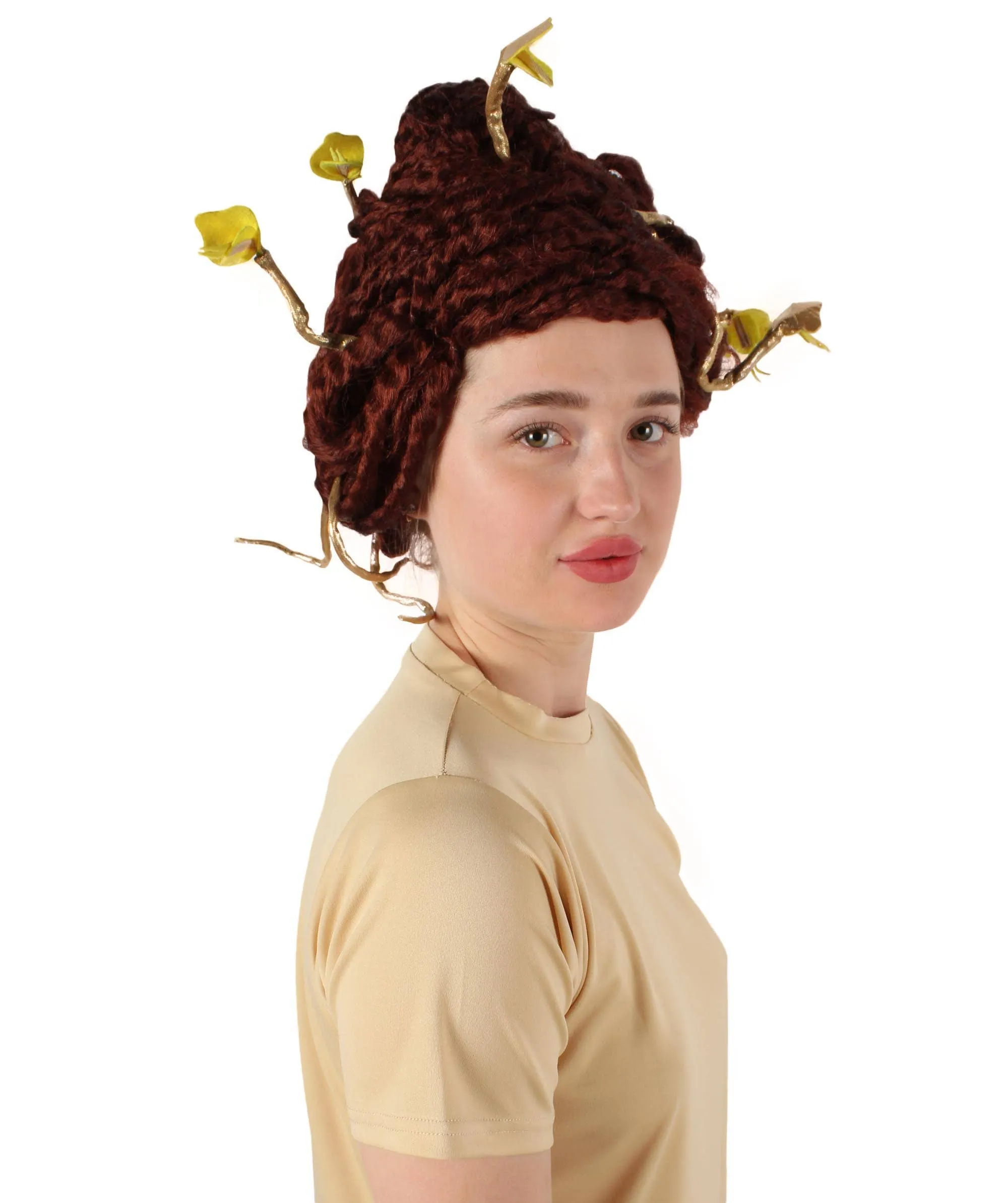 HPO Adult Unisex Greek Mythology Modern Medusa Snake Wig, Multiple Color Options