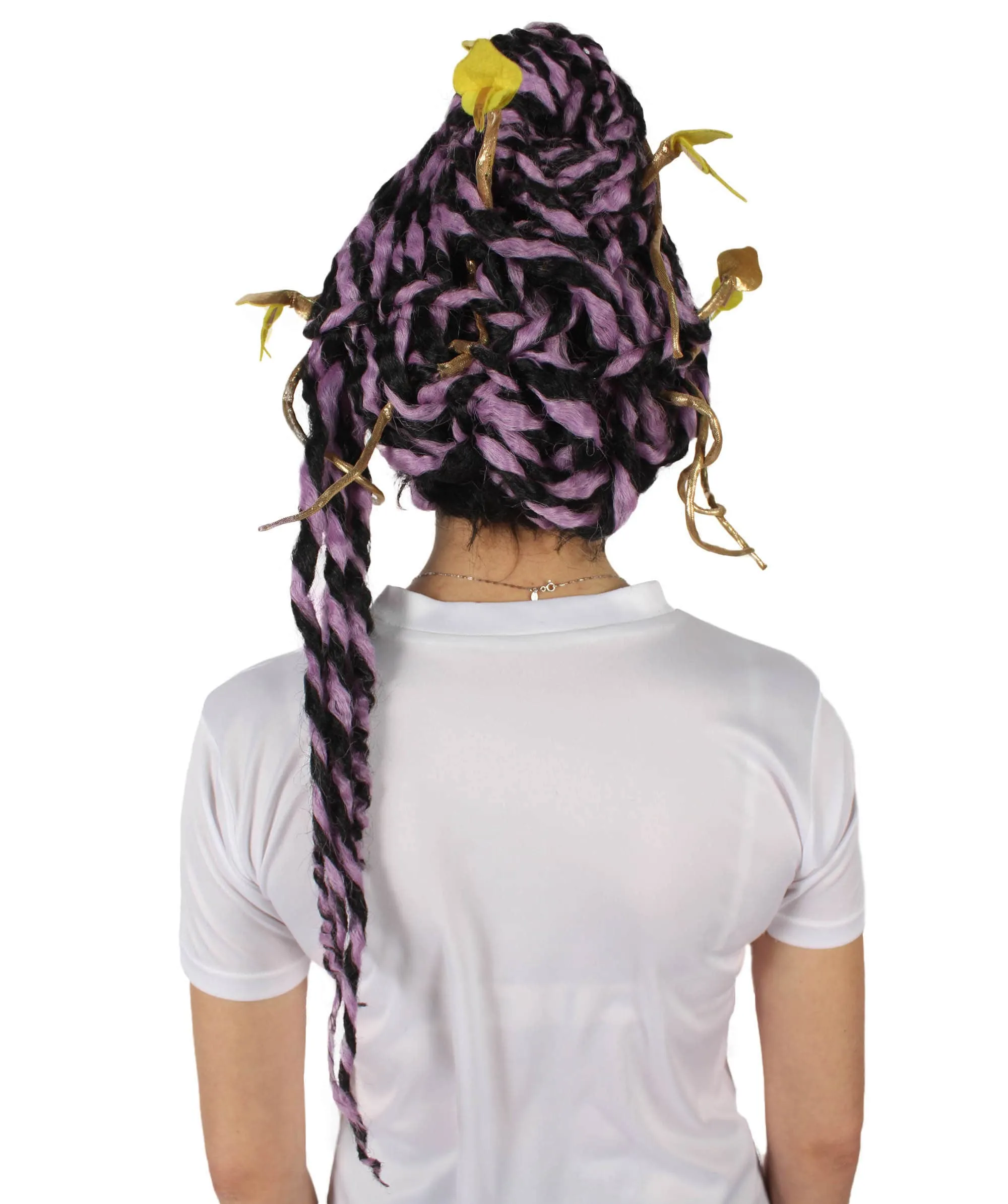 HPO Adult Unisex Greek Mythology Modern Medusa Snake Wig, Multiple Color Options