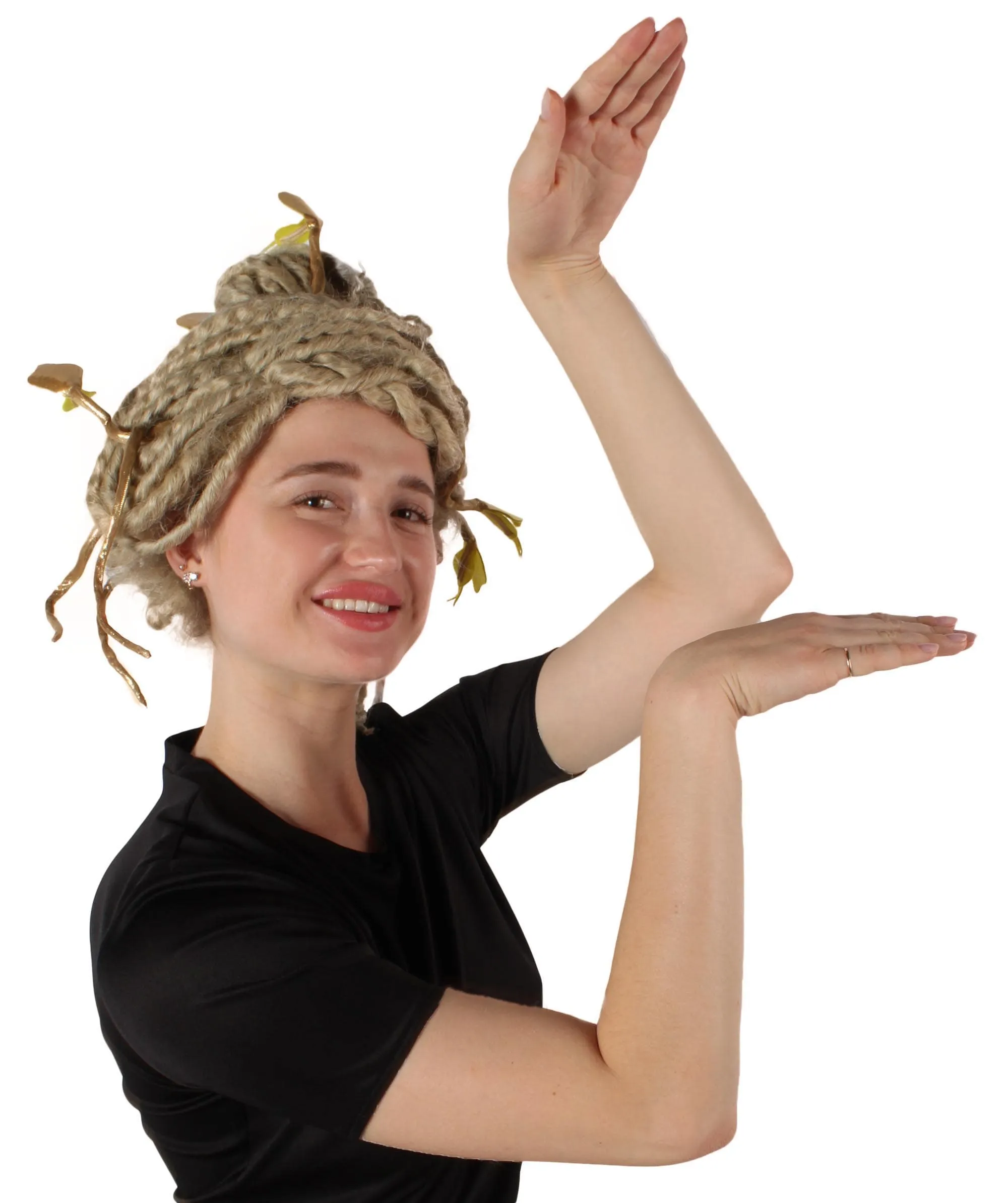 HPO Adult Unisex Greek Mythology Modern Medusa Snake Wig, Multiple Color Options