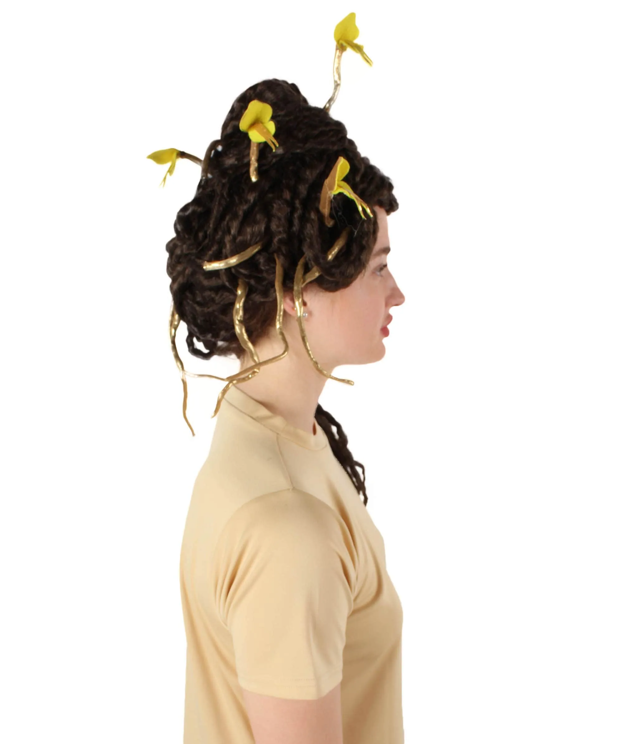 HPO Adult Unisex Greek Mythology Modern Medusa Snake Wig, Multiple Color Options