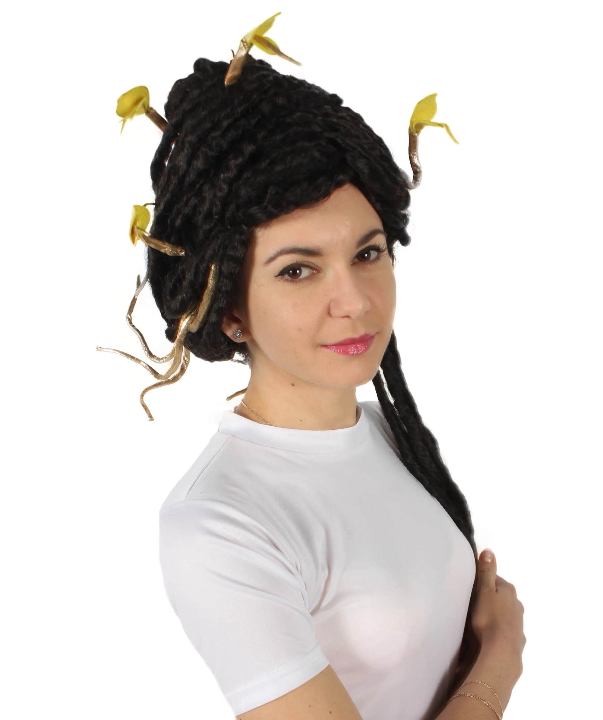 HPO Adult Unisex Greek Mythology Modern Medusa Snake Wig, Multiple Color Options