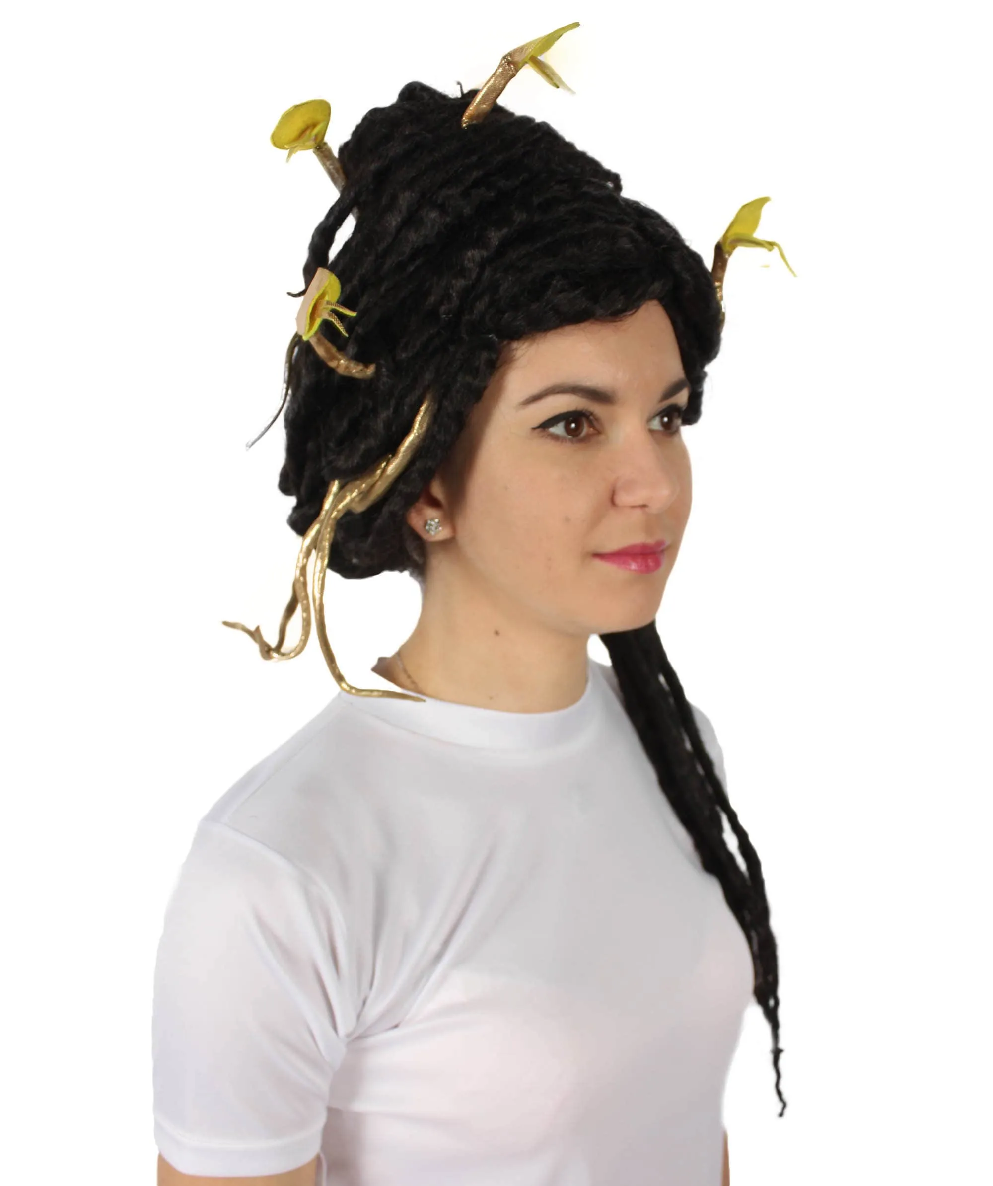 HPO Adult Unisex Greek Mythology Modern Medusa Snake Wig, Multiple Color Options