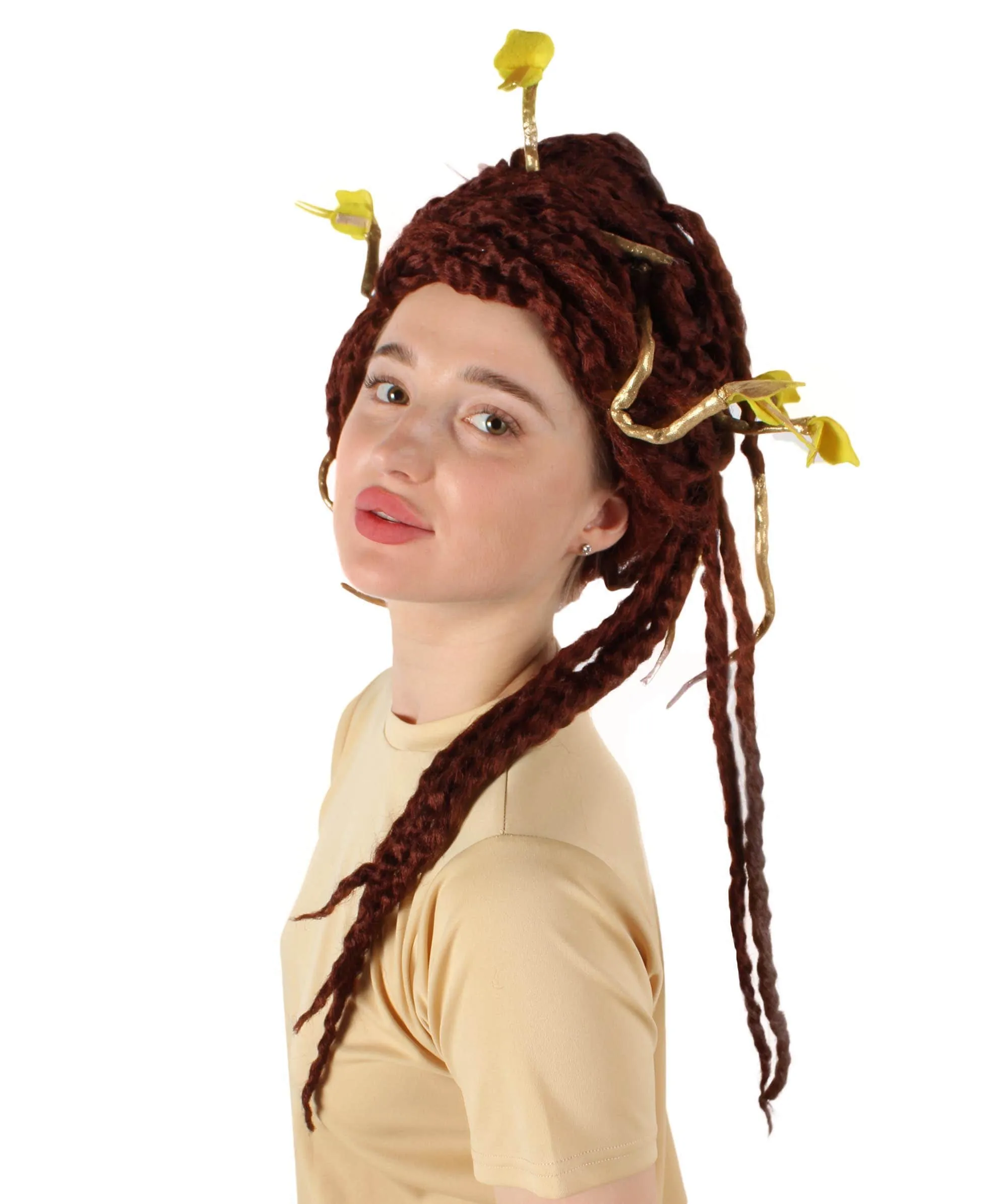 HPO Adult Unisex Greek Mythology Modern Medusa Snake Wig, Multiple Color Options