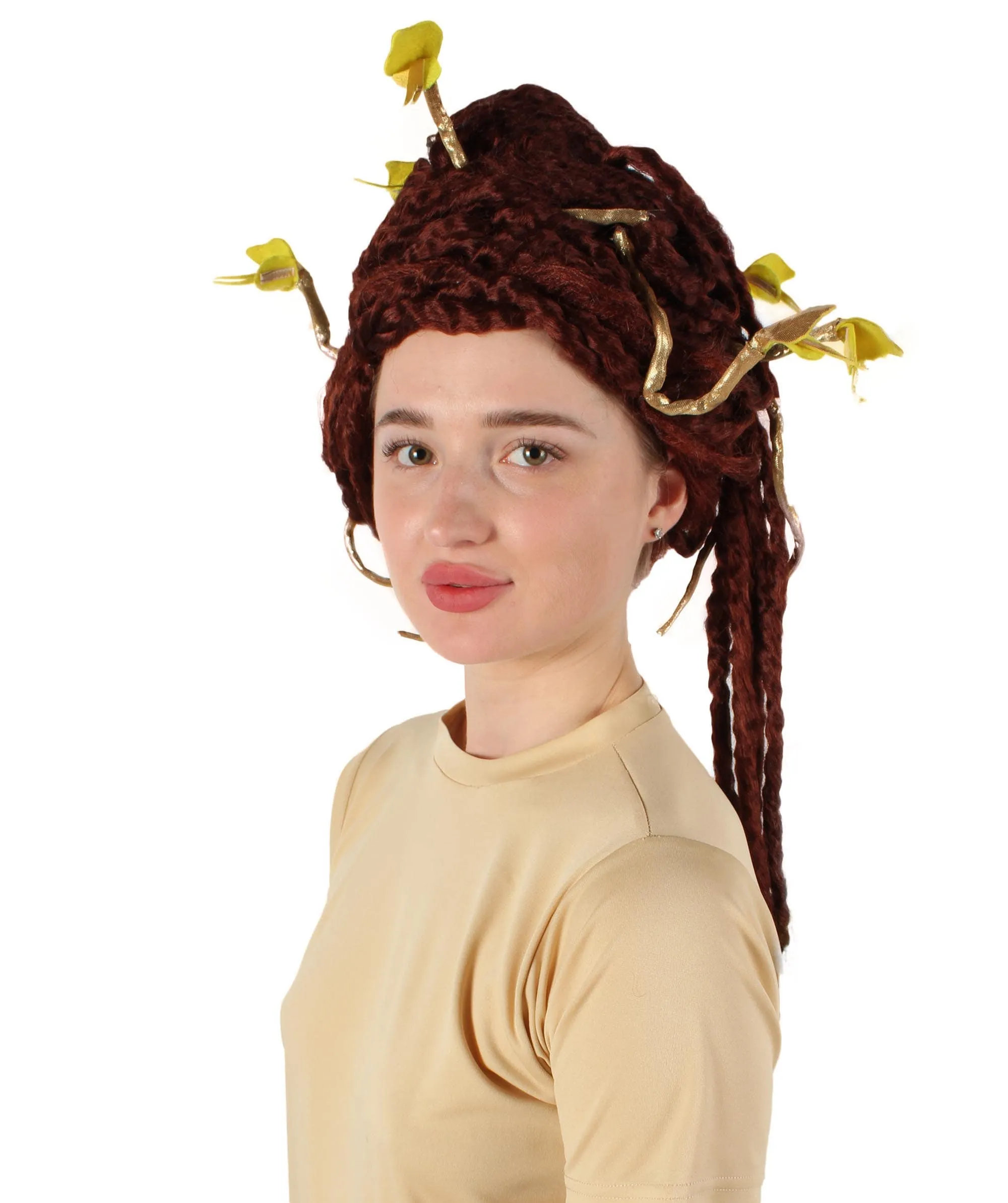 HPO Adult Unisex Greek Mythology Modern Medusa Snake Wig, Multiple Color Options