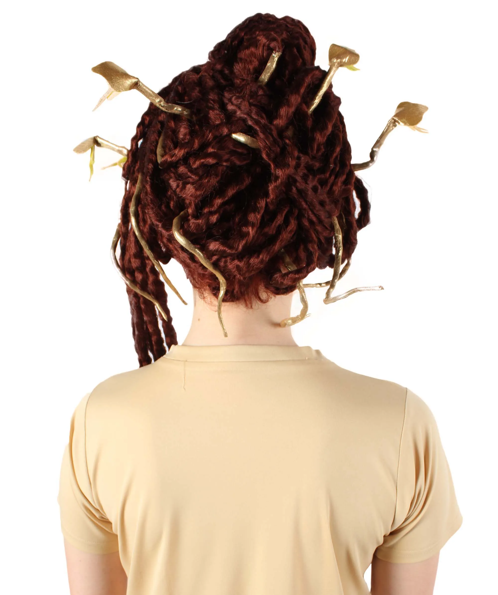 HPO Adult Unisex Greek Mythology Modern Medusa Snake Wig, Multiple Color Options