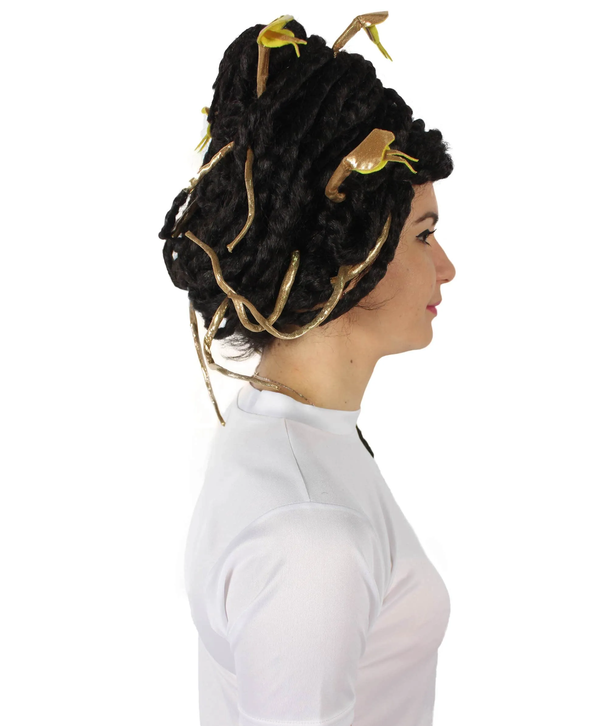 HPO Adult Unisex Greek Mythology Modern Medusa Snake Wig, Multiple Color Options