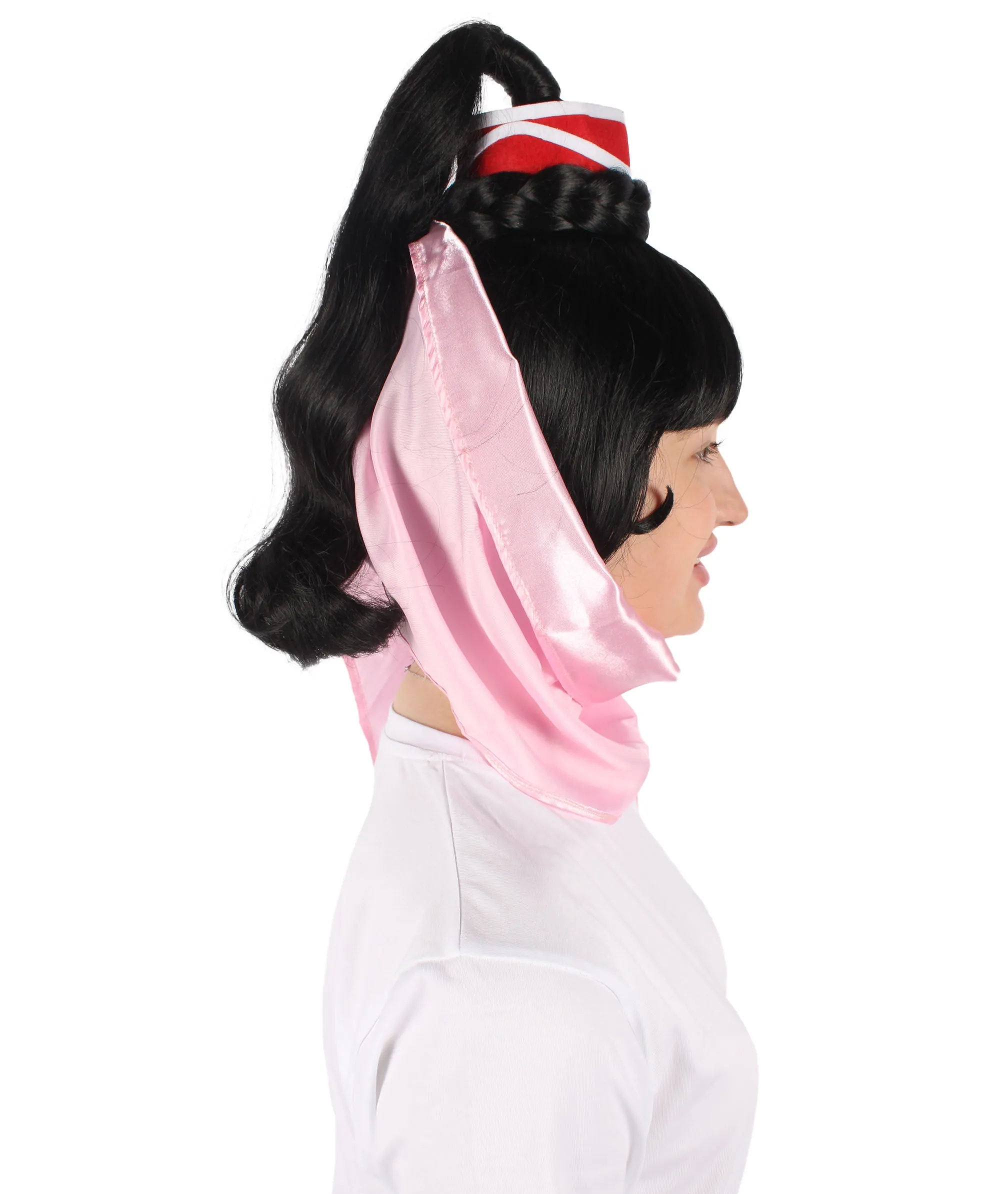 HPO Adult Women 60s American Sitcom Blond Genie Wig I Synthetic Soft Fiber Hair I Perfect for your next Halloween & Christmas Party Multiple Color Option