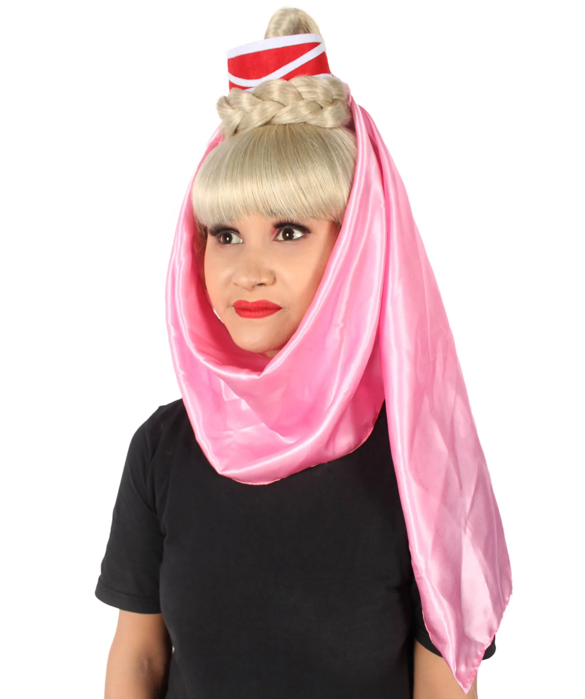 HPO Adult Women 60s American Sitcom Blond Genie Wig I Synthetic Soft Fiber Hair I Perfect for your next Halloween & Christmas Party Multiple Color Option