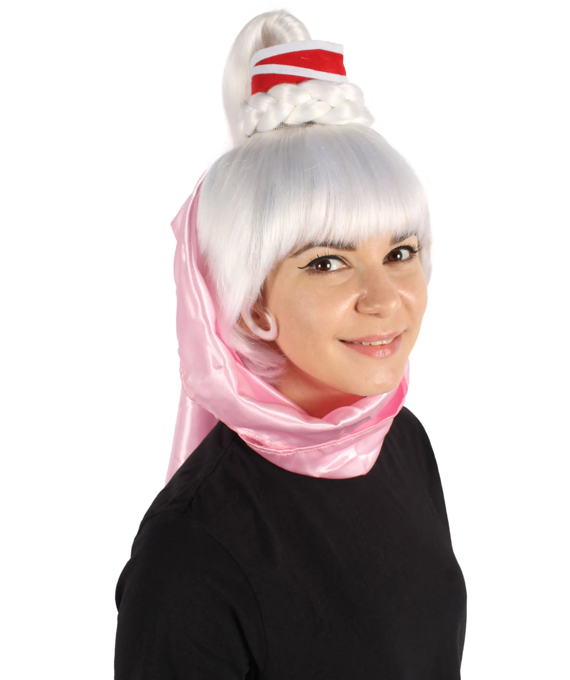HPO Adult Women 60s American Sitcom Blond Genie Wig I Synthetic Soft Fiber Hair I Perfect for your next Halloween & Christmas Party Multiple Color Option