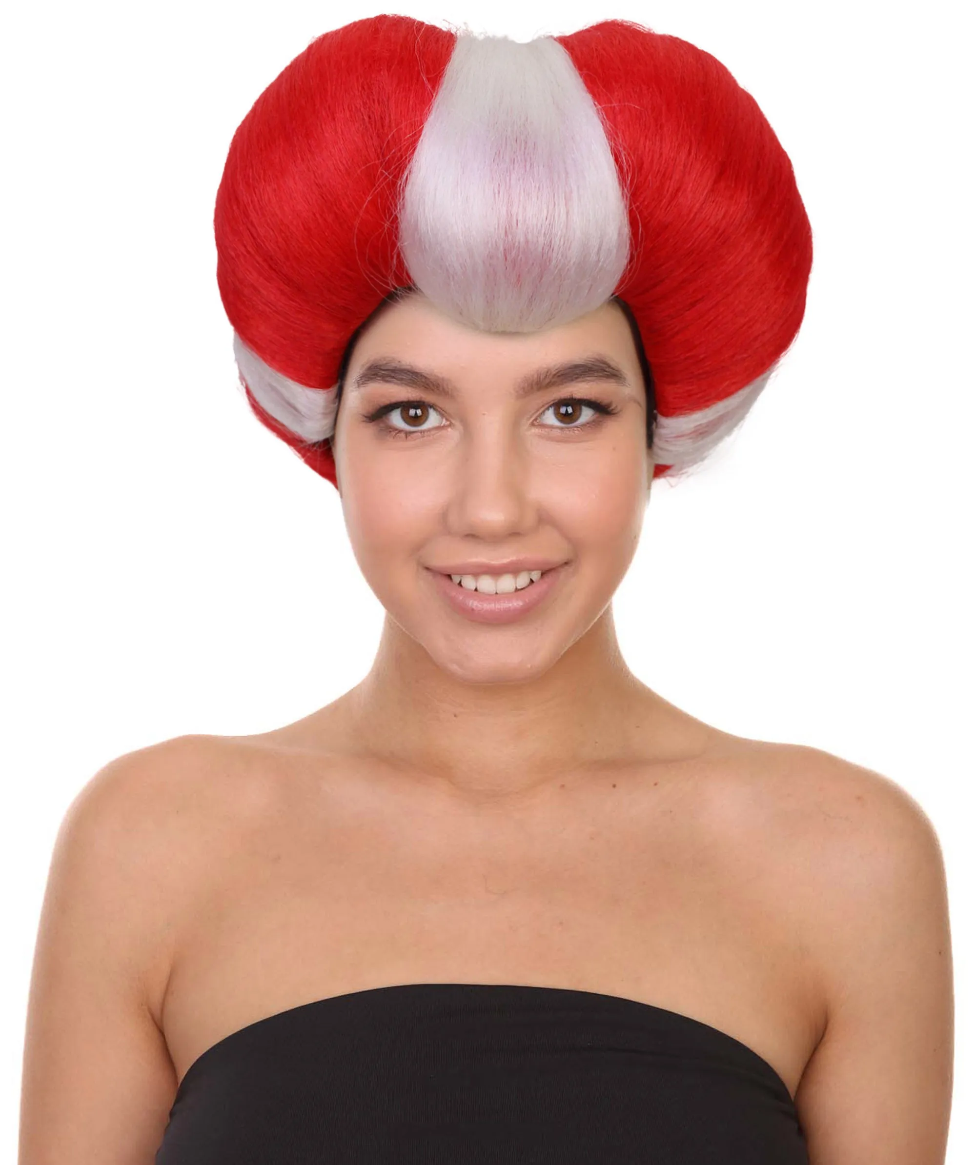 HPO Adult Women Evil Stepmother Heart-shaped Pompadour Multiple color options I Capless Cap Design for Comfort