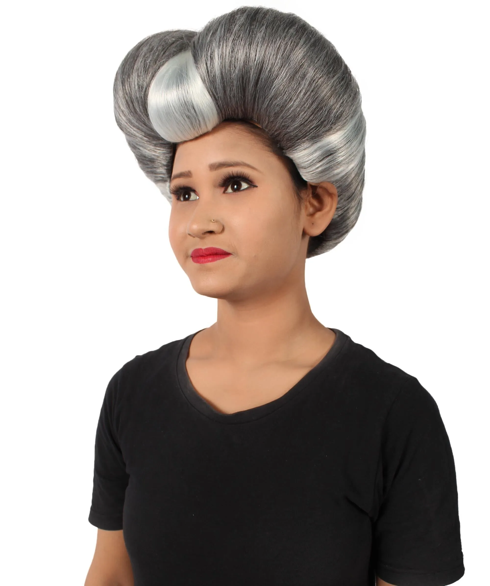 HPO Adult Women Evil Stepmother Heart-shaped Pompadour Multiple color options I Capless Cap Design for Comfort