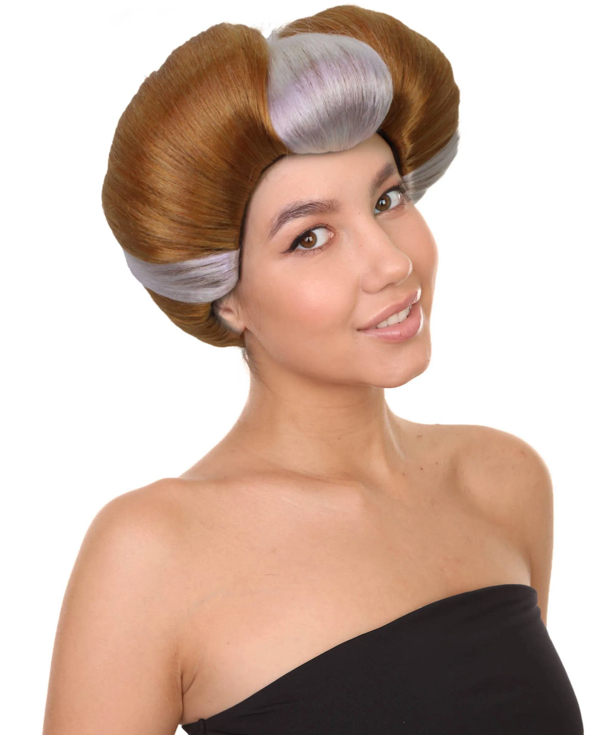 HPO Adult Women Evil Stepmother Heart-shaped Pompadour Multiple color options I Capless Cap Design for Comfort