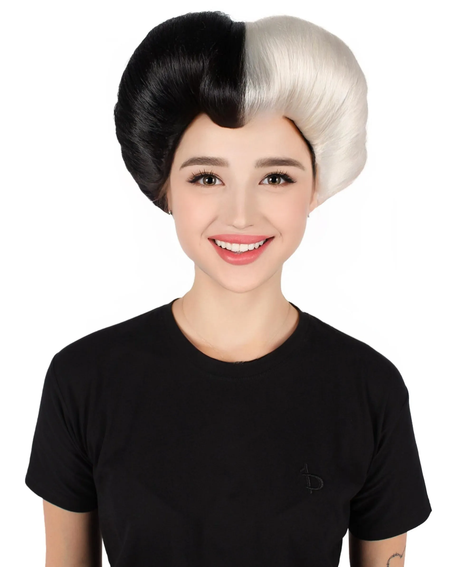 HPO Adult Women Evil Stepmother Heart-shaped Pompadour Multiple color options I Capless Cap Design for Comfort