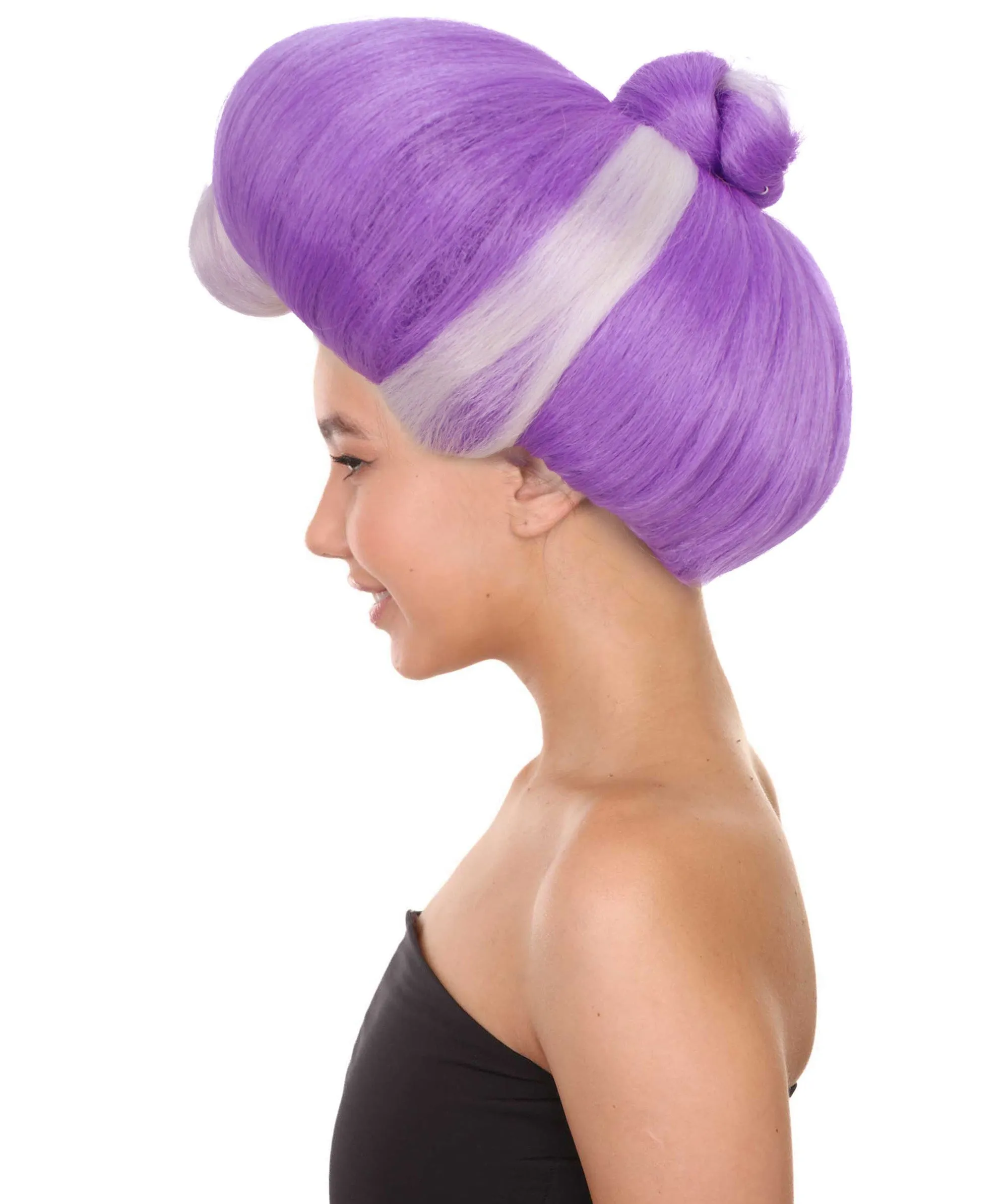 HPO Adult Women Evil Stepmother Heart-shaped Pompadour Multiple color options I Capless Cap Design for Comfort