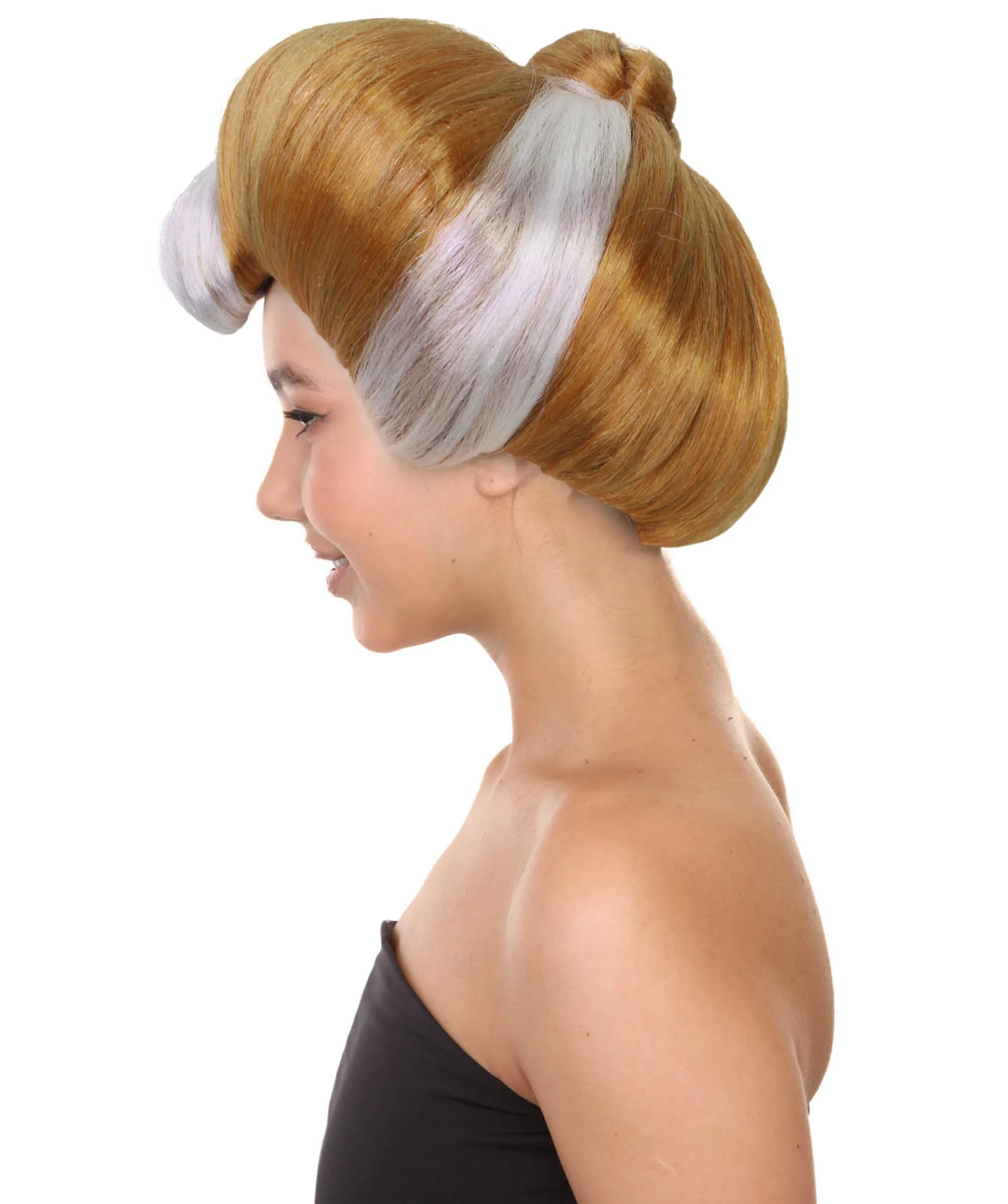 HPO Adult Women Evil Stepmother Heart-shaped Pompadour Multiple color options I Capless Cap Design for Comfort