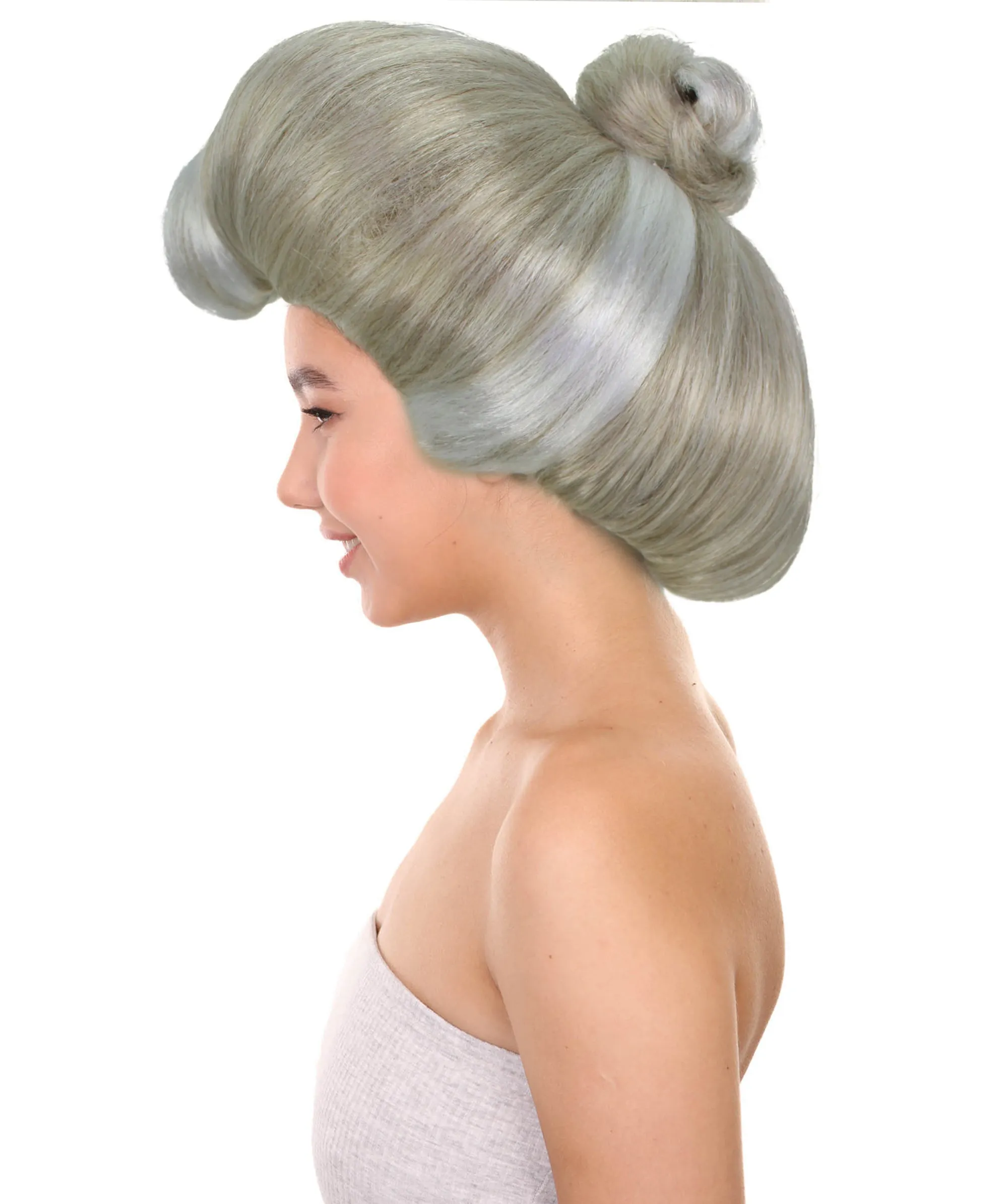 HPO Adult Women Evil Stepmother Heart-shaped Pompadour Multiple color options I Capless Cap Design for Comfort