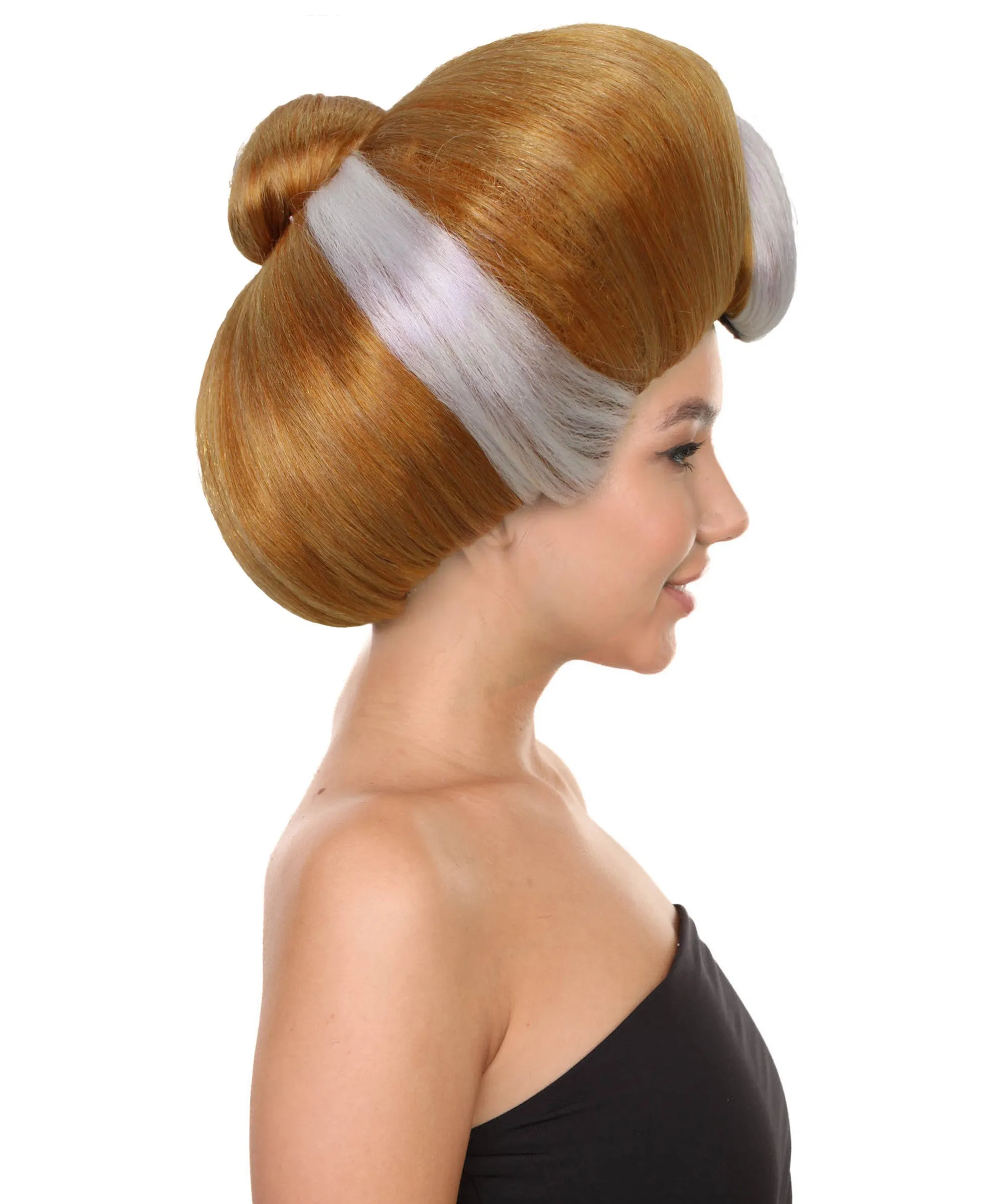 HPO Adult Women Evil Stepmother Heart-shaped Pompadour Multiple color options I Capless Cap Design for Comfort