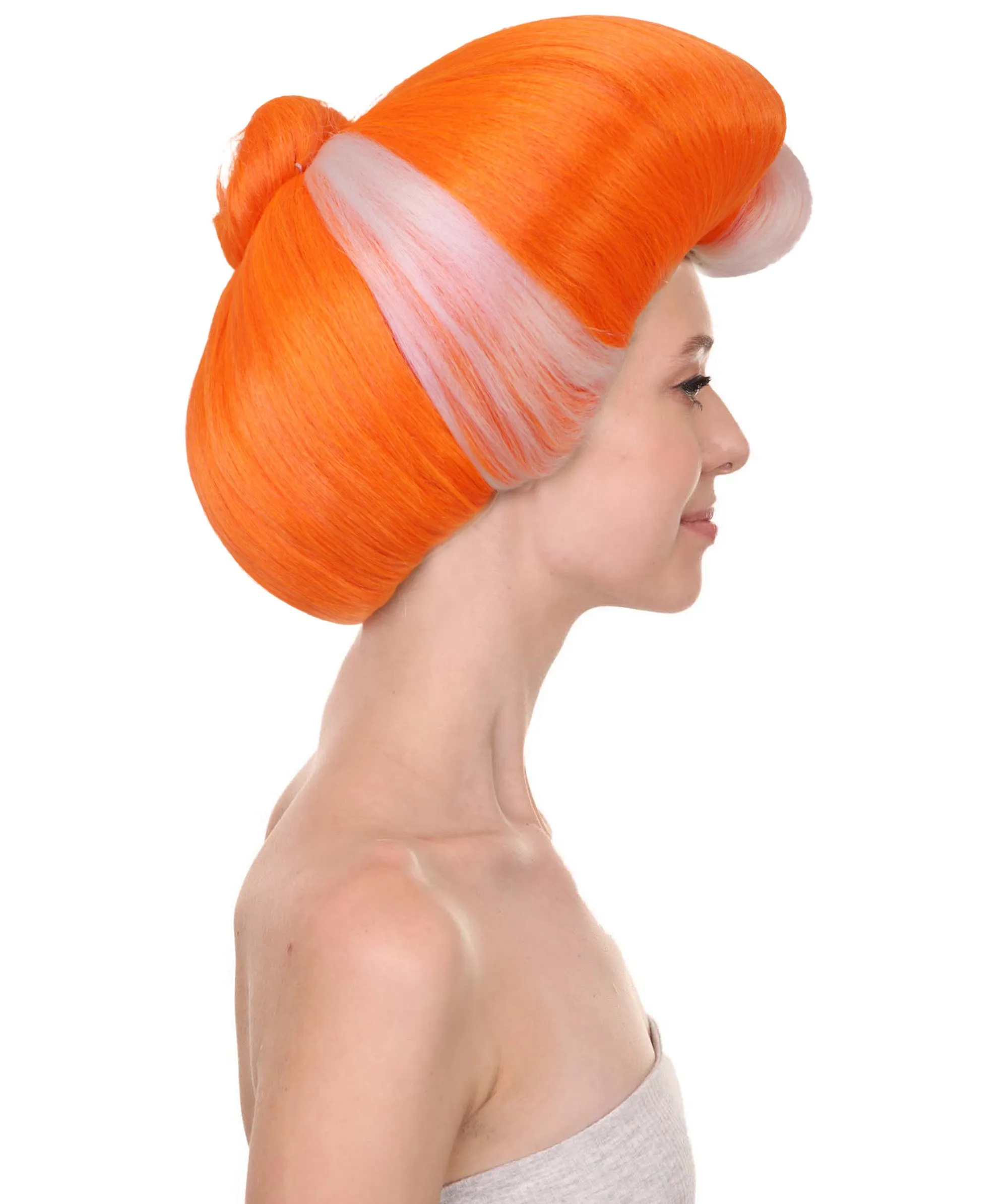 HPO Adult Women Evil Stepmother Heart-shaped Pompadour Multiple color options I Capless Cap Design for Comfort