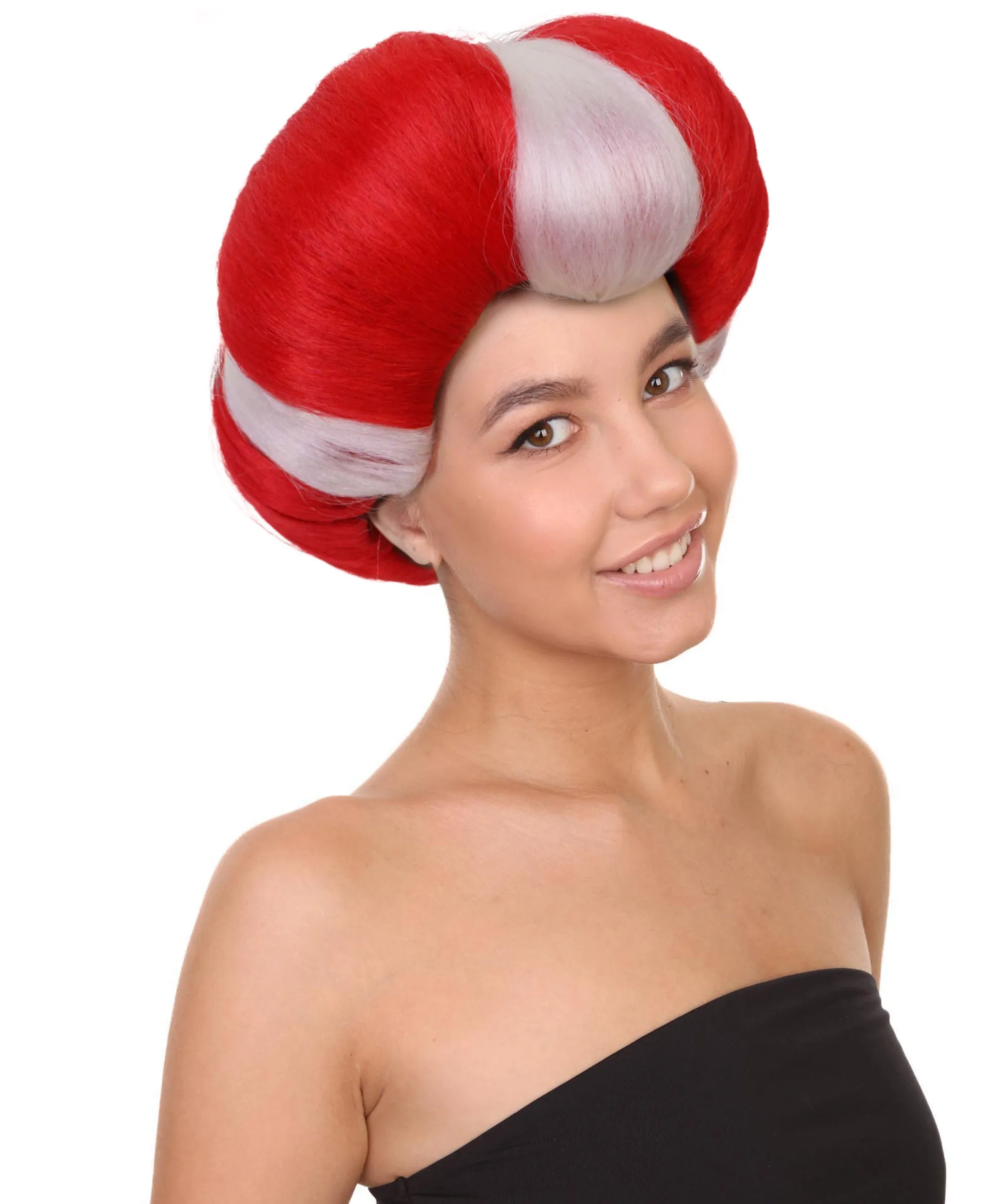 HPO Adult Women Evil Stepmother Heart-shaped Pompadour Multiple color options I Capless Cap Design for Comfort