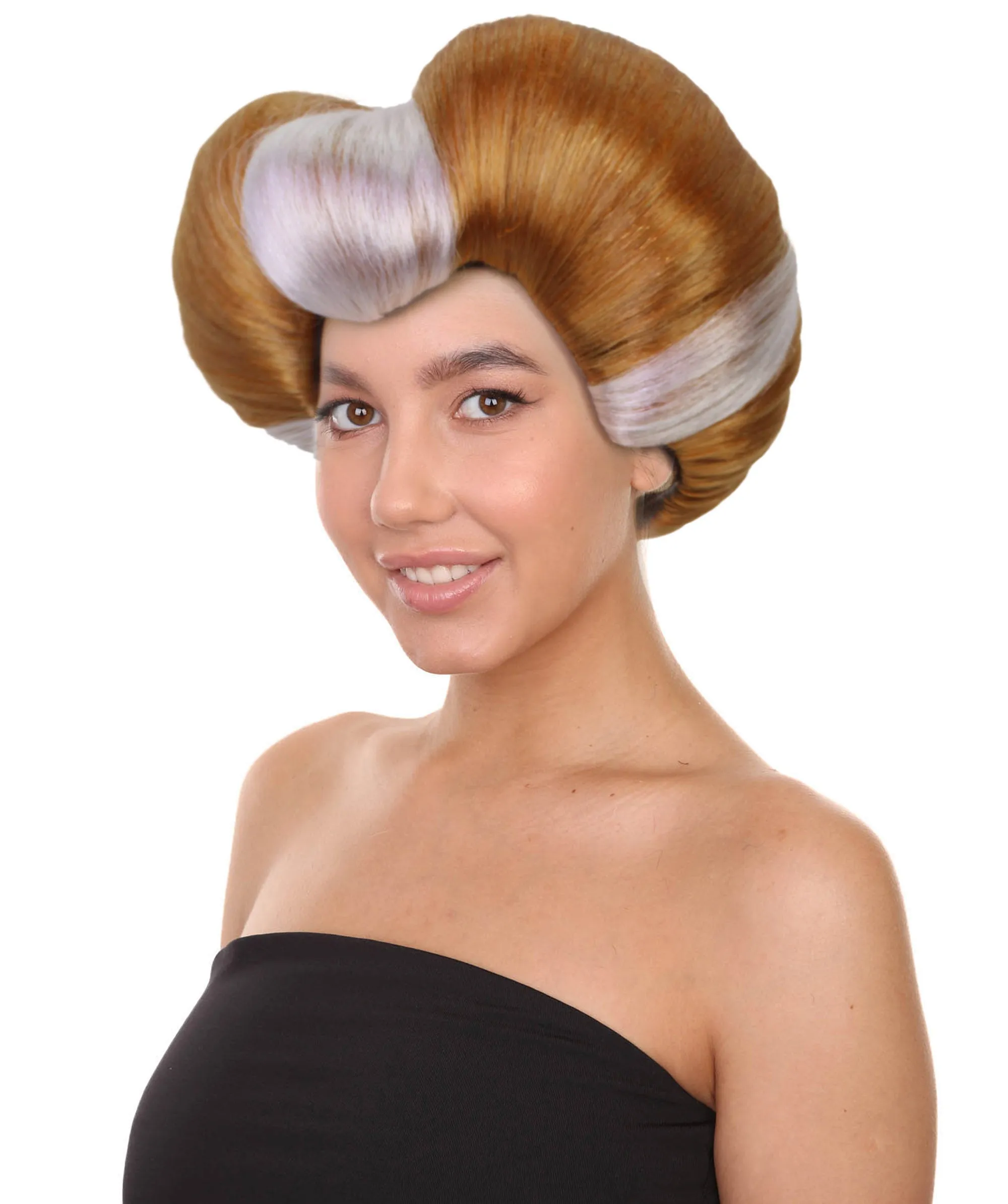 HPO Adult Women Evil Stepmother Heart-shaped Pompadour Multiple color options I Capless Cap Design for Comfort