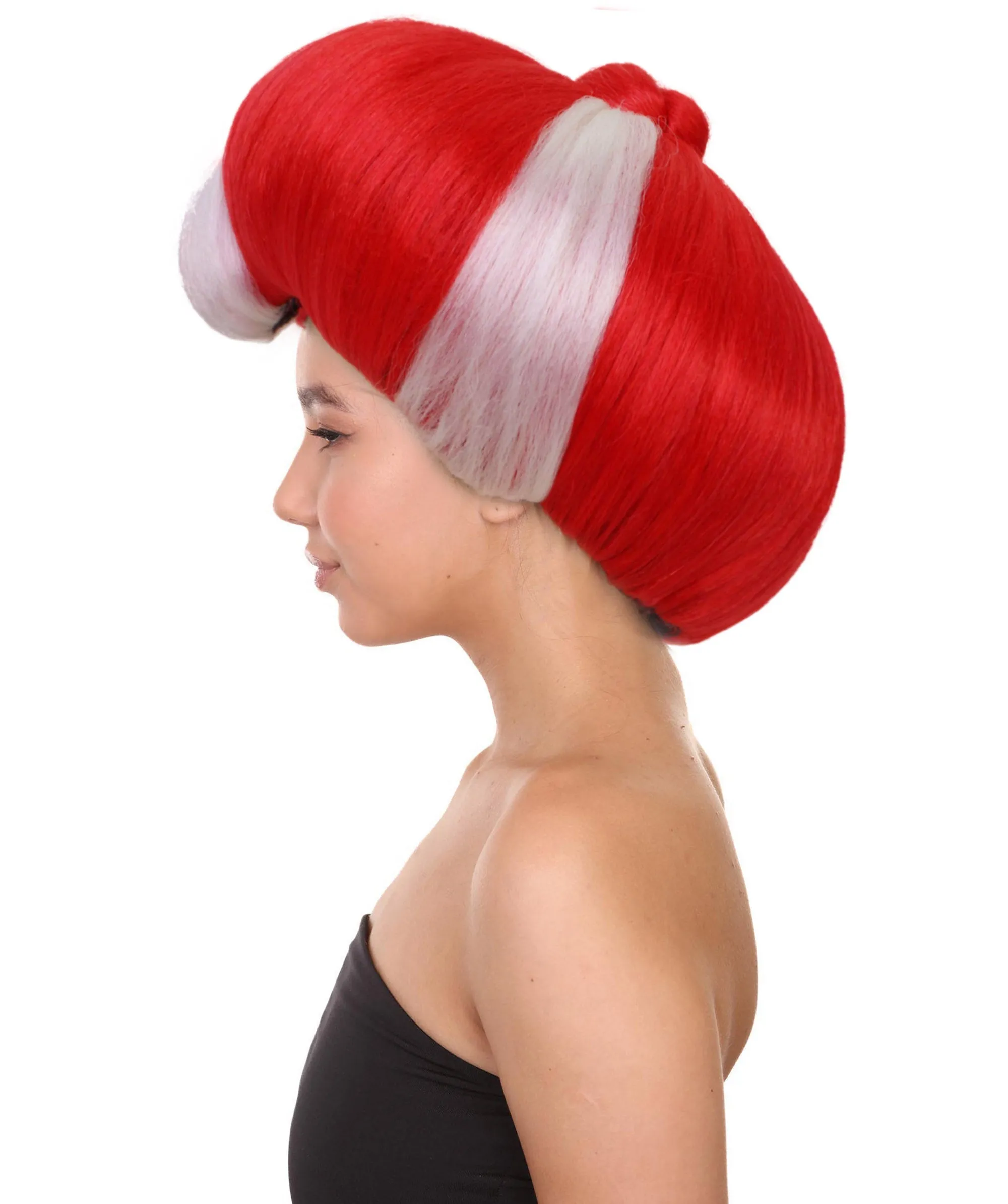 HPO Adult Women Evil Stepmother Heart-shaped Pompadour Multiple color options I Capless Cap Design for Comfort