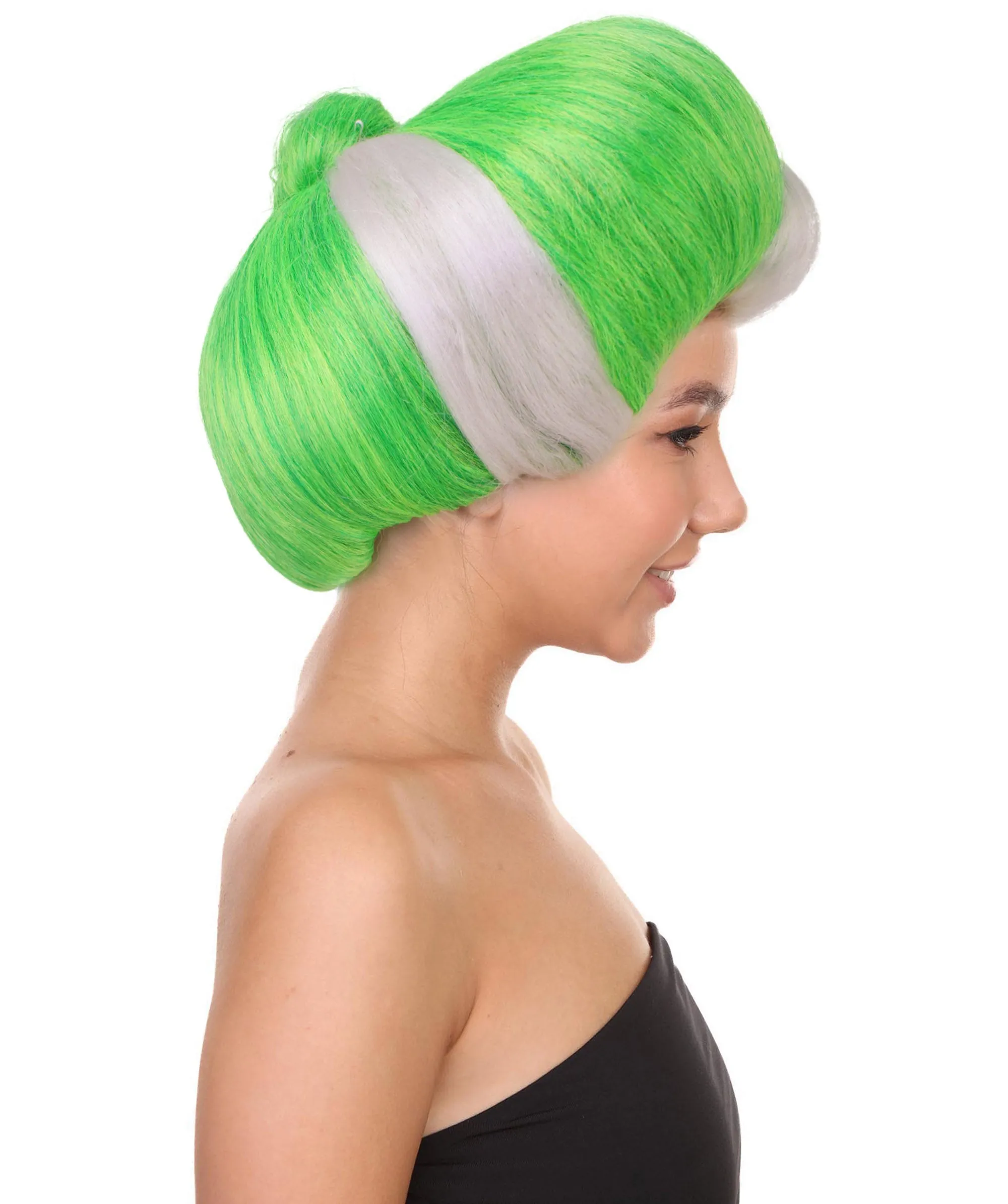 HPO Adult Women Evil Stepmother Heart-shaped Pompadour Multiple color options I Capless Cap Design for Comfort