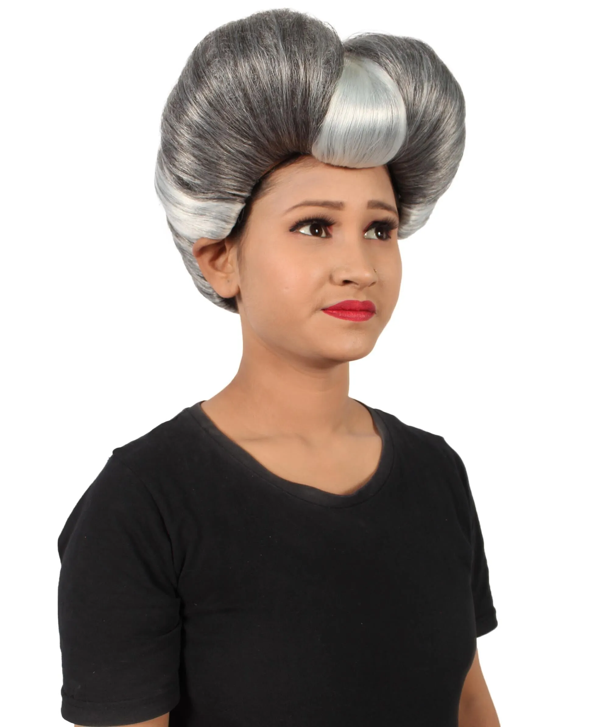 HPO Adult Women Evil Stepmother Heart-shaped Pompadour Multiple color options I Capless Cap Design for Comfort