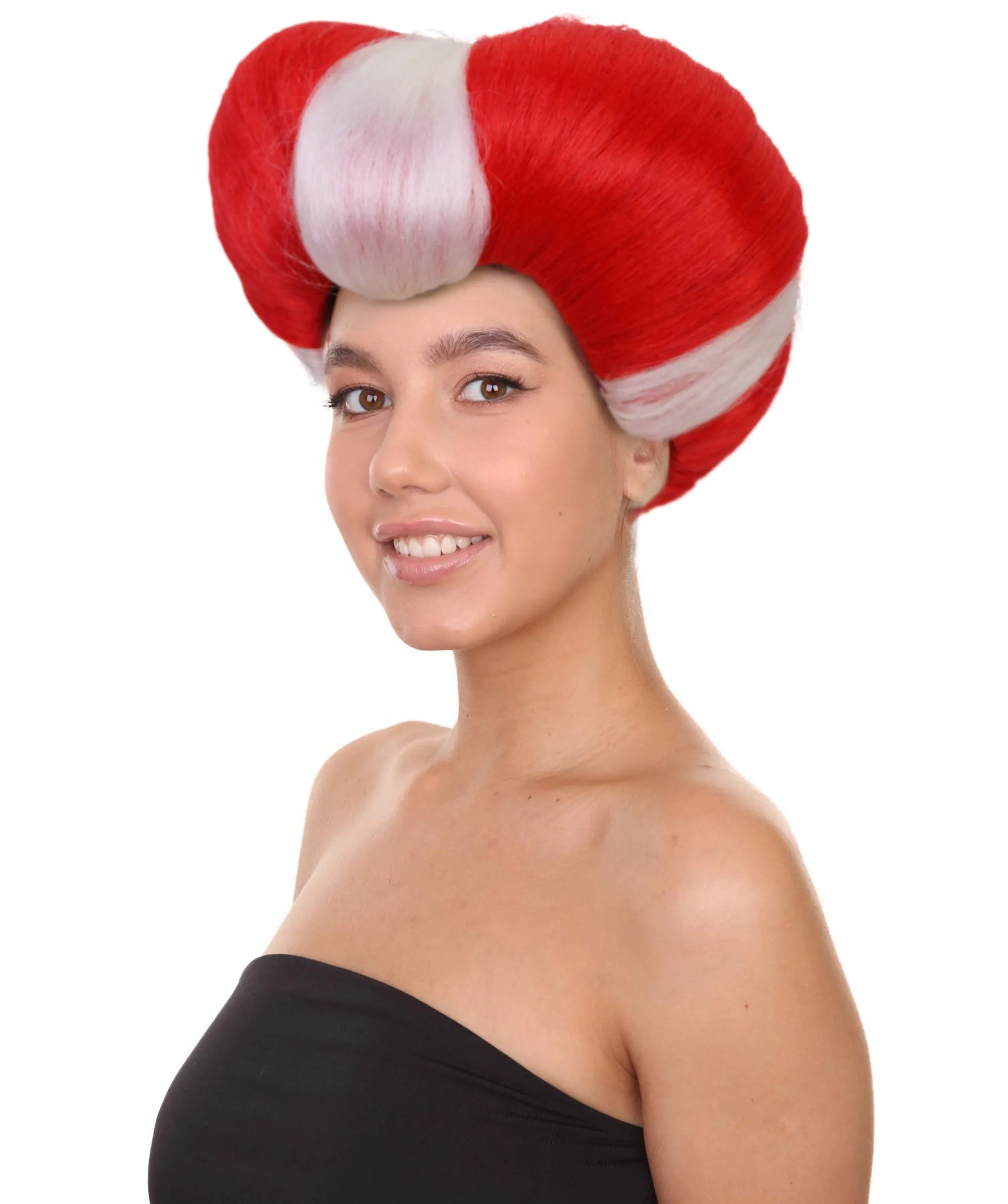 HPO Adult Women Evil Stepmother Heart-shaped Pompadour Multiple color options I Capless Cap Design for Comfort