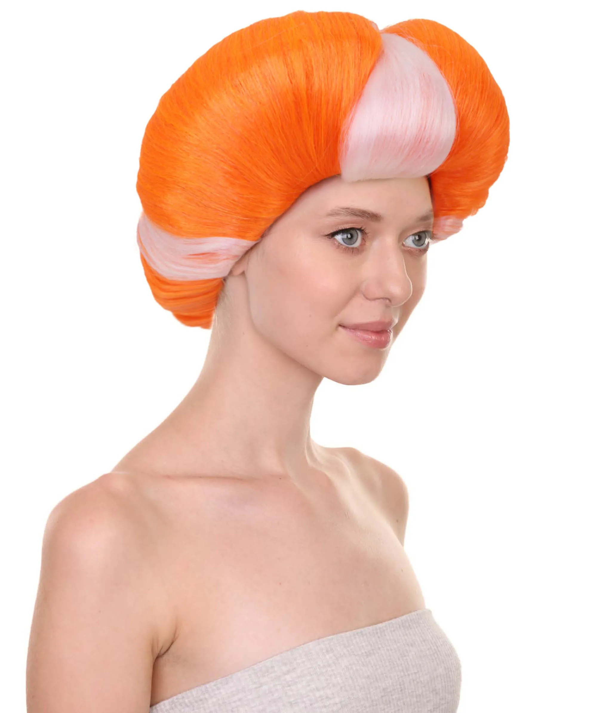 HPO Adult Women Evil Stepmother Heart-shaped Pompadour Multiple color options I Capless Cap Design for Comfort