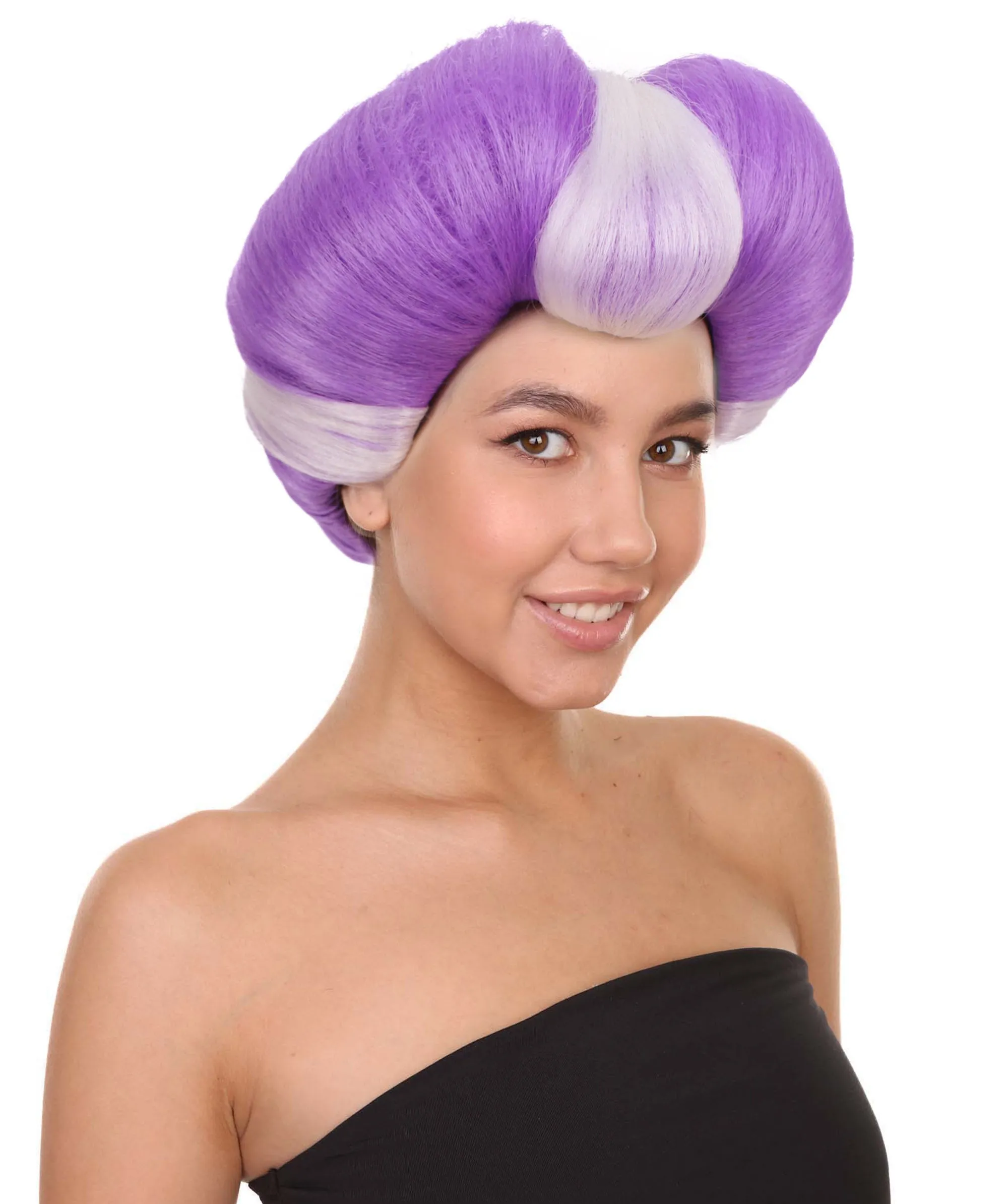 HPO Adult Women Evil Stepmother Heart-shaped Pompadour Multiple color options I Capless Cap Design for Comfort