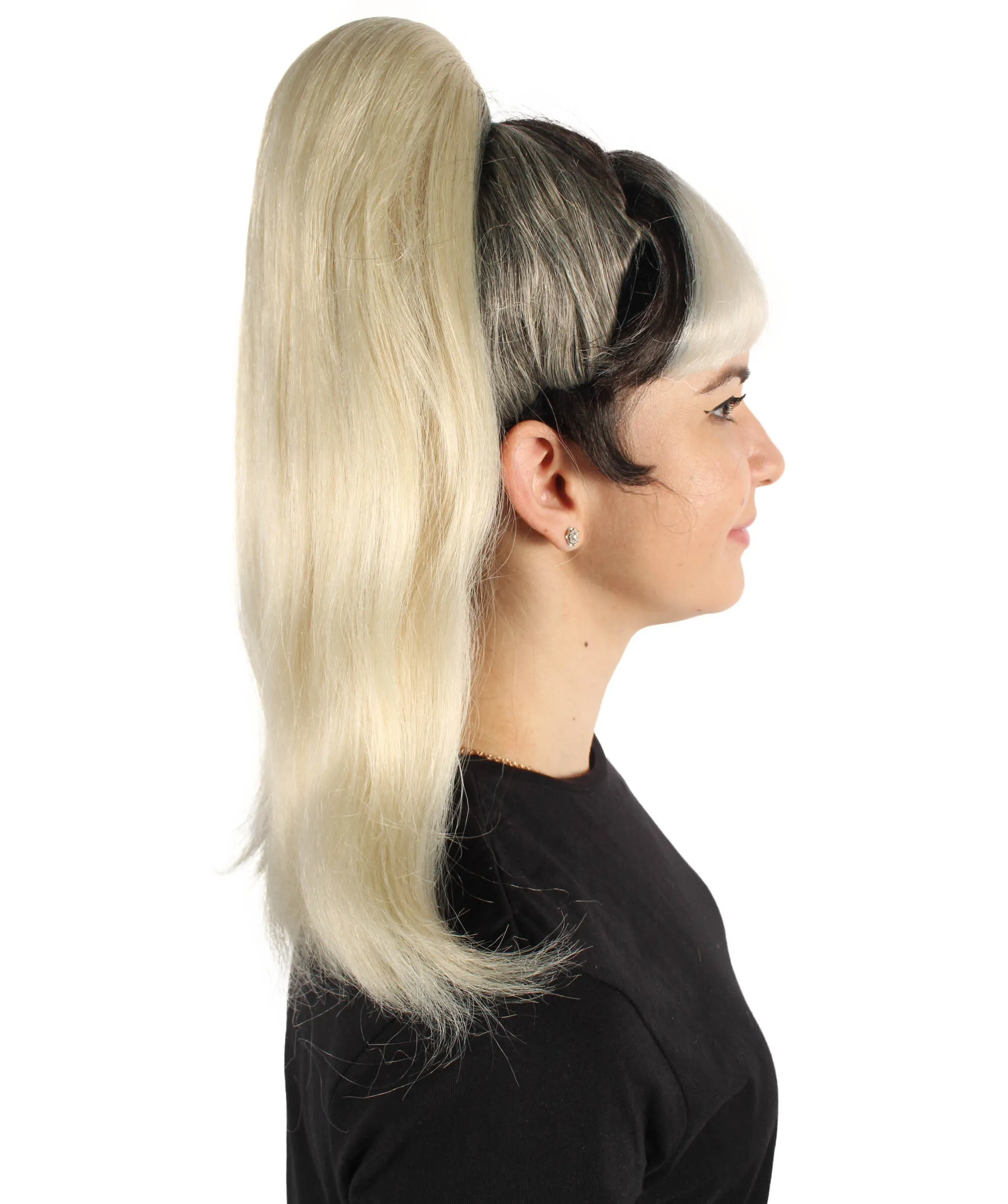 HPO Adult Women's American Drag Queen Blonde Ponytail Wig I Perfect for Cosplay I Flame-retardant Synthetic Fiber