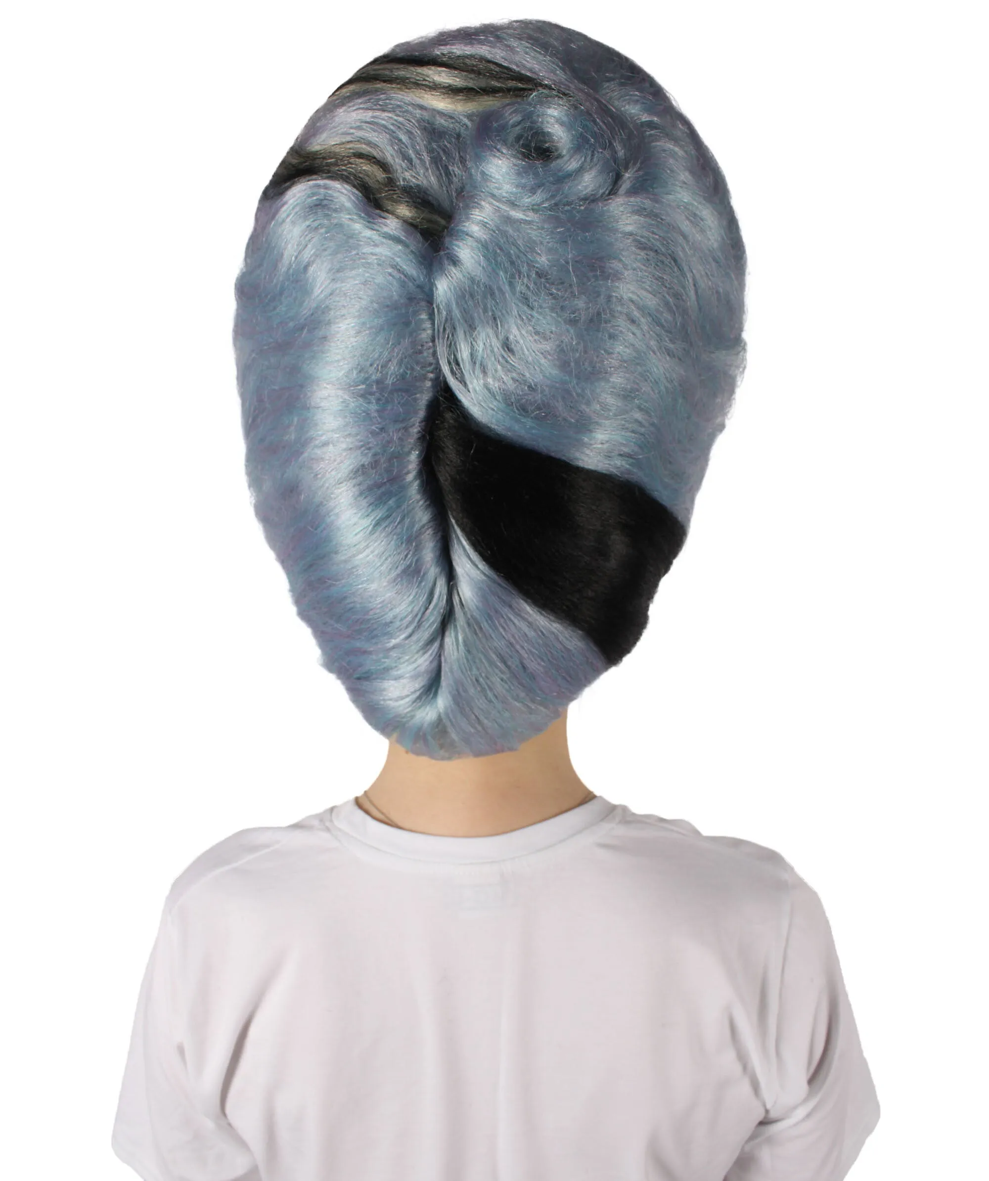 HPO Adult Women's French Blue Drag Wig I Perfect for Cosplay I Flame-retardant Synthetic Fiber