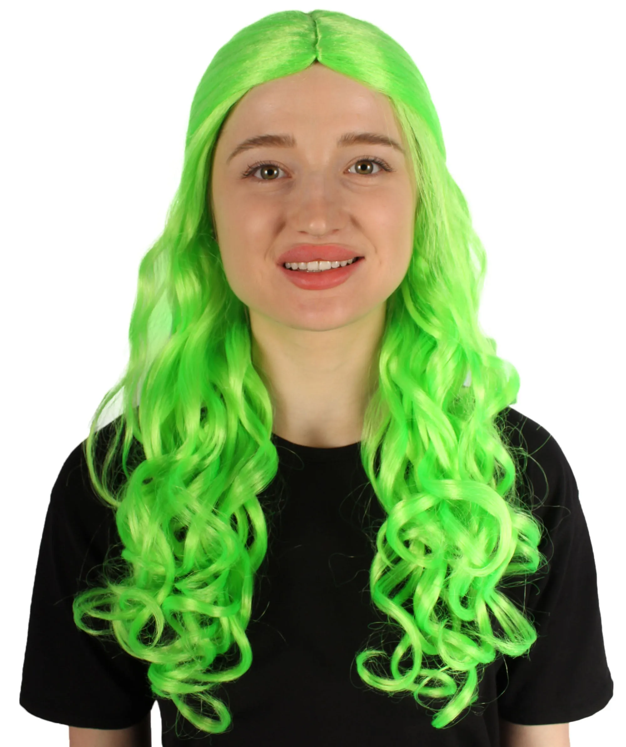 HPO Adult Women's Long Curly Colorful Cosplay Base Wig | Multiple Color Options